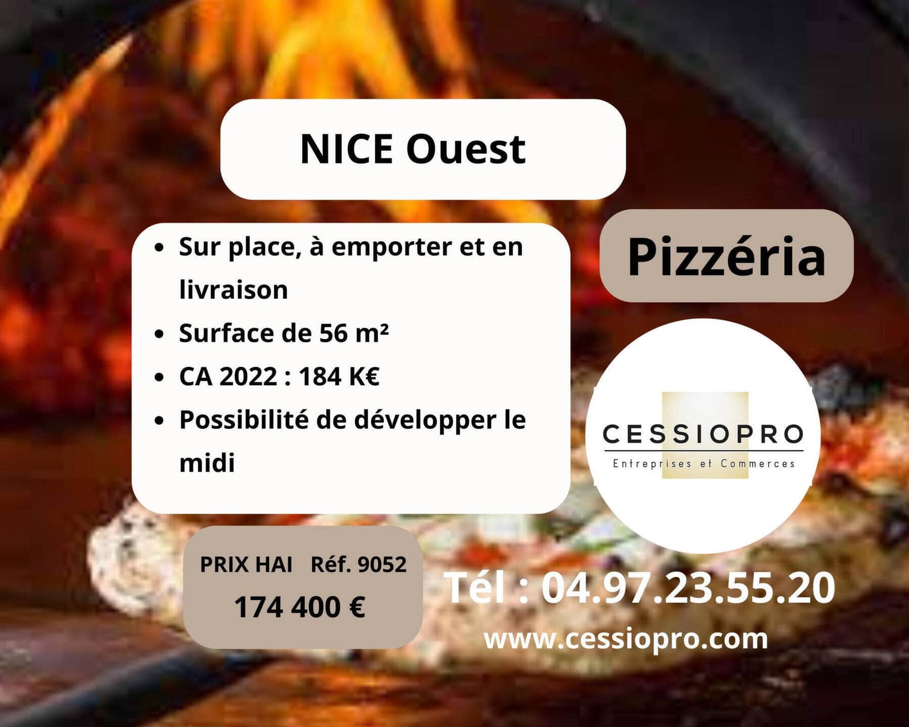 Pizzeria · 56 m² · Fonds de commerce — photo 1
