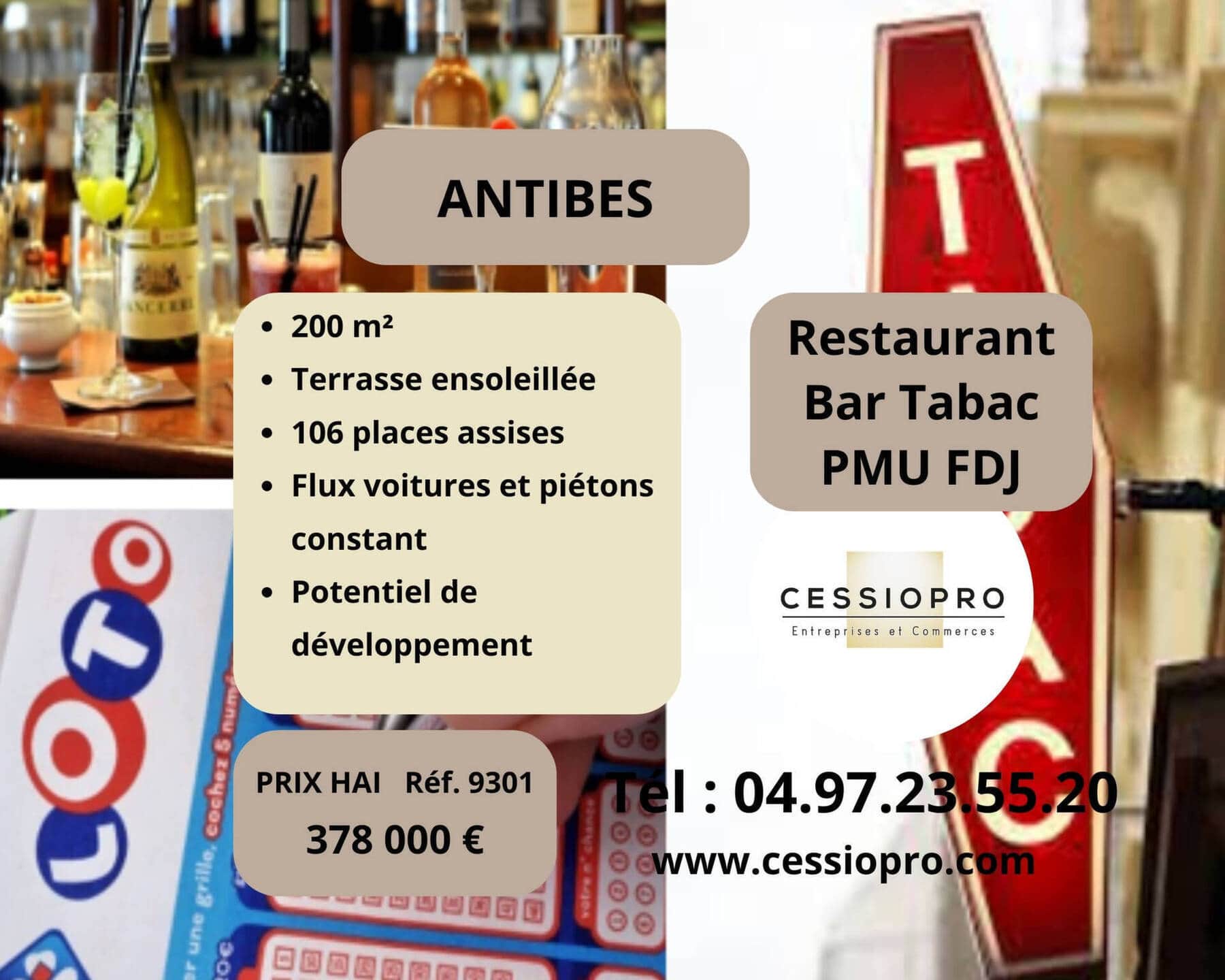 Restaurant bar tabac pmu loto · 160 m² · Fonds de commerce — photo 1