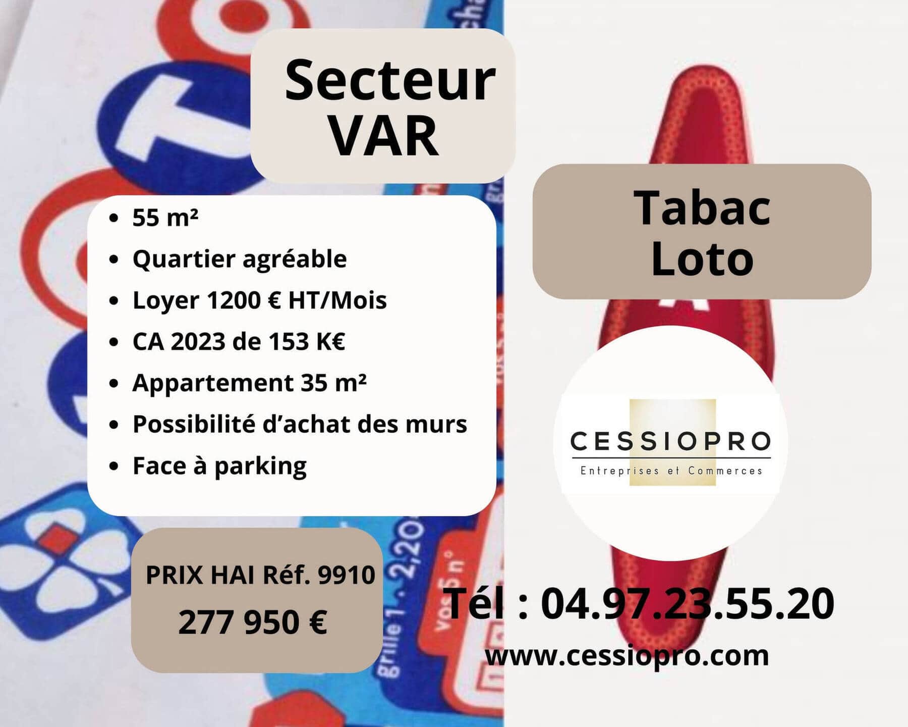 Tabac loto · 135 m² · Fonds de commerce — photo 1