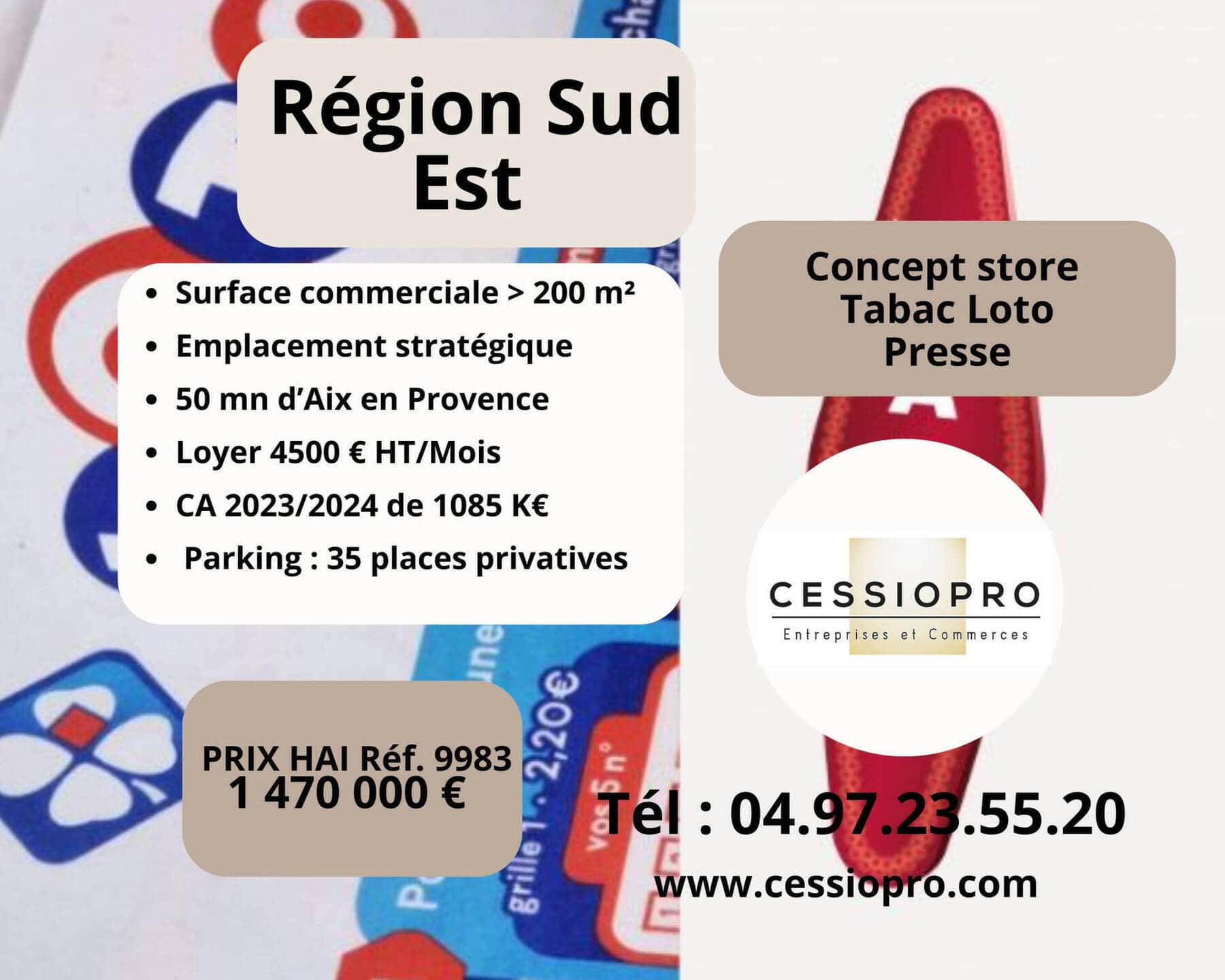 Loto tabac presse · 160 m² · Fonds de commerce — photo 1