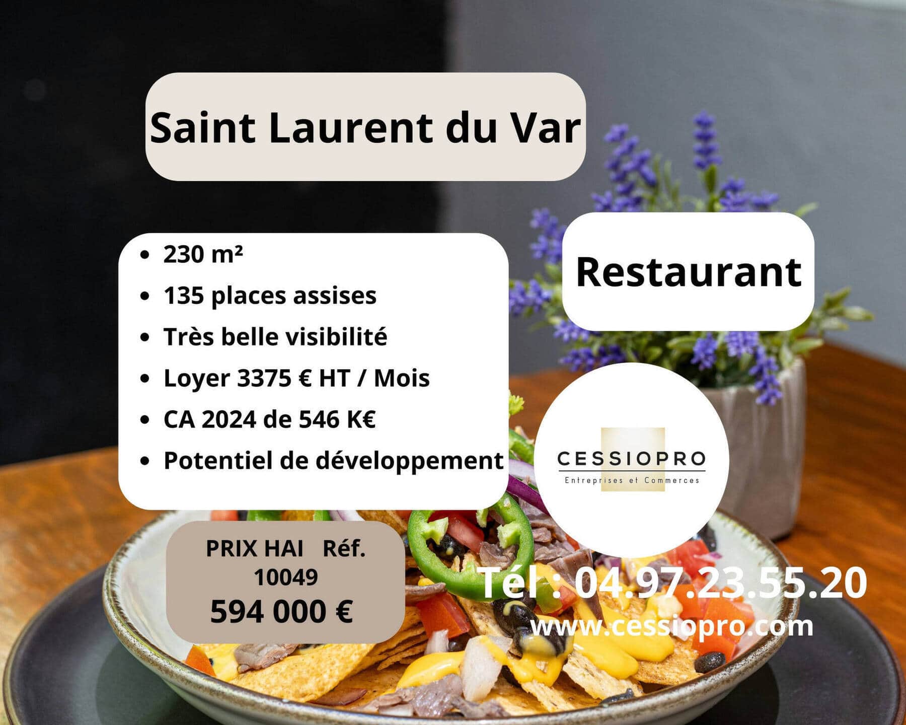 Restaurant · 230 m² · Fonds de commerce — photo 1