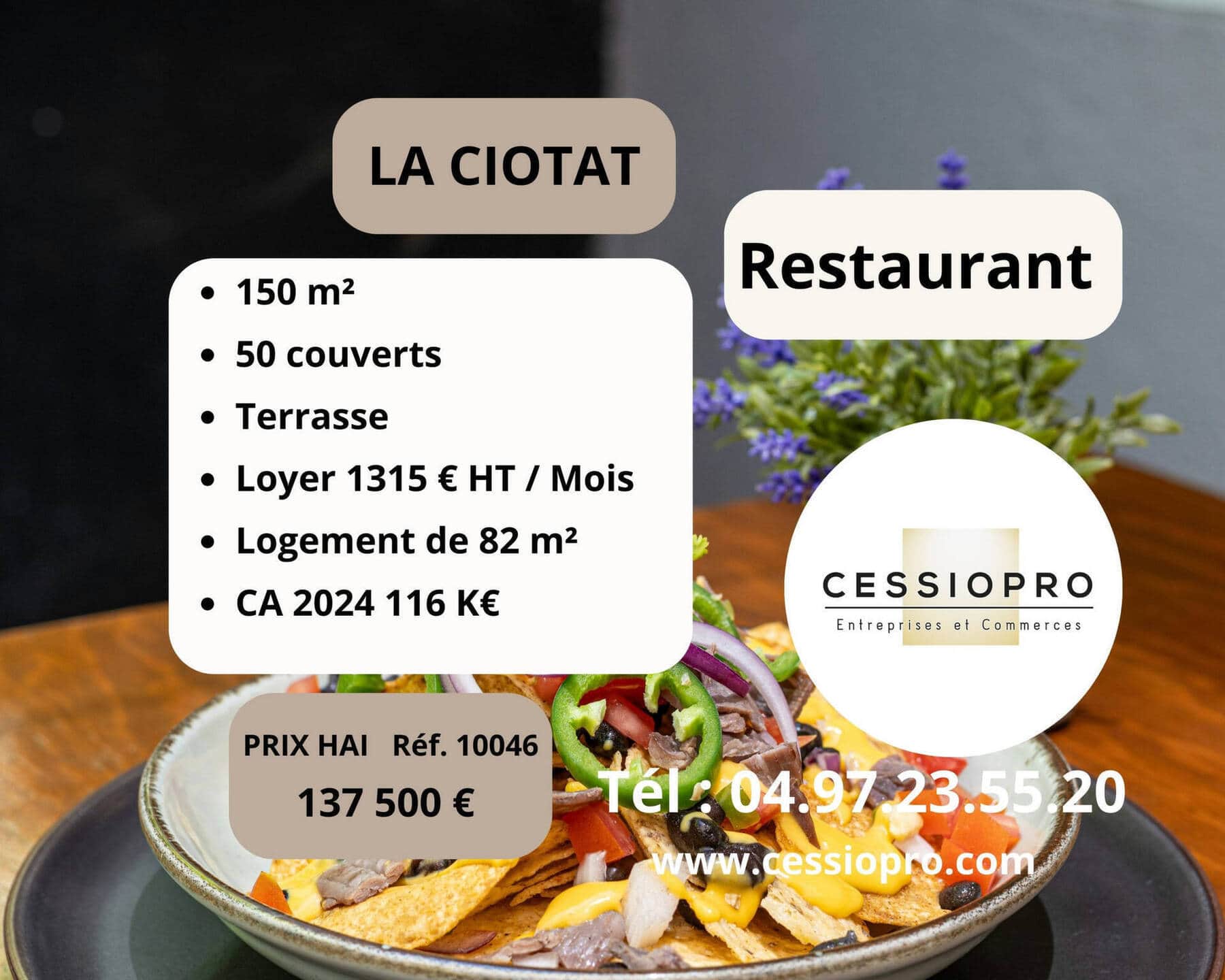 Restaurant · 150 m² · Fonds de commerce — photo 1