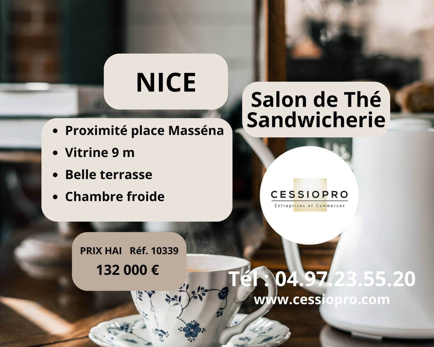 Restauration rapide salon de the sandwicherie · 124 m² · Fonds de commerce — photo 1