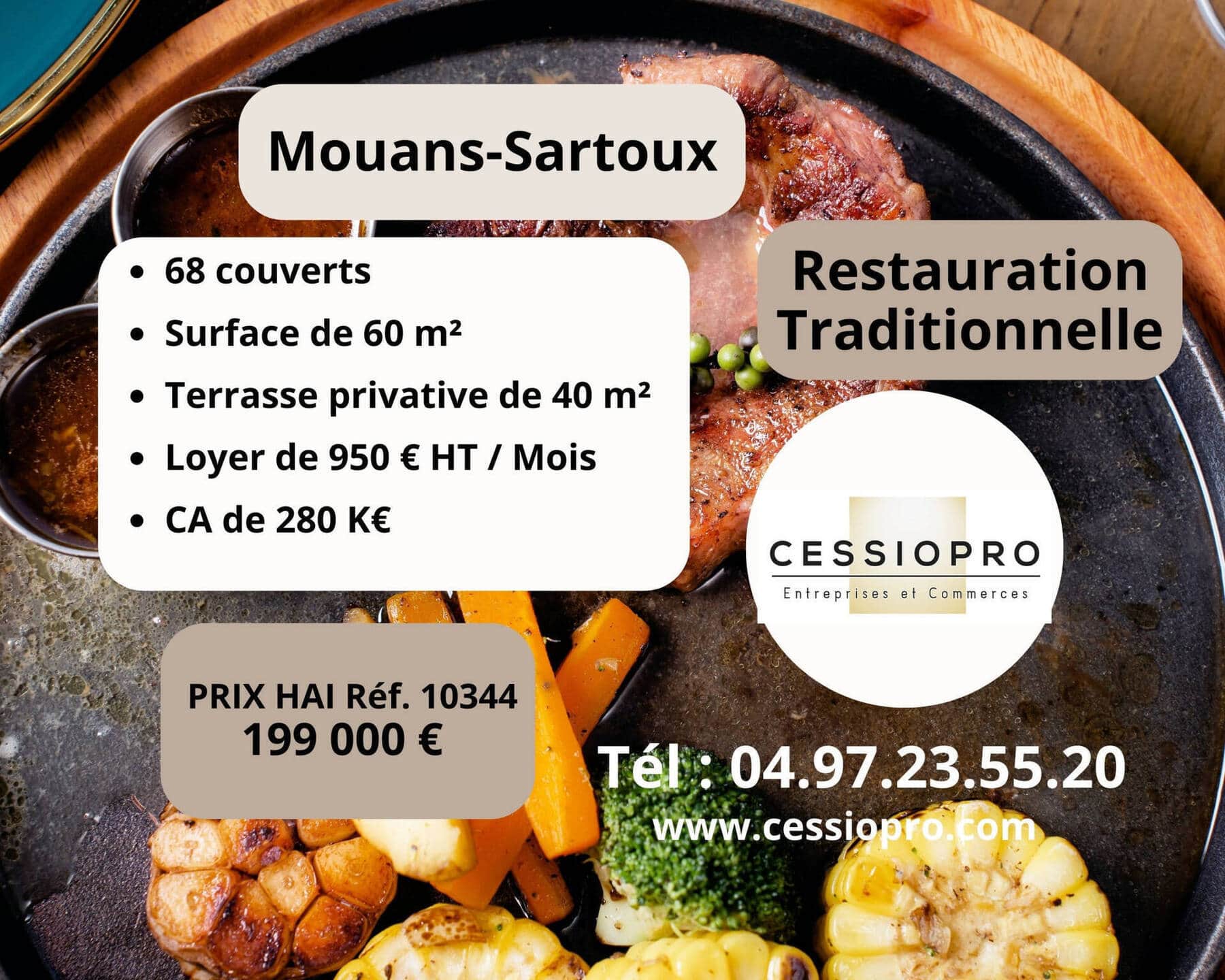 Restaurant pizzeria · 144 m² · Fonds de commerce — photo 1