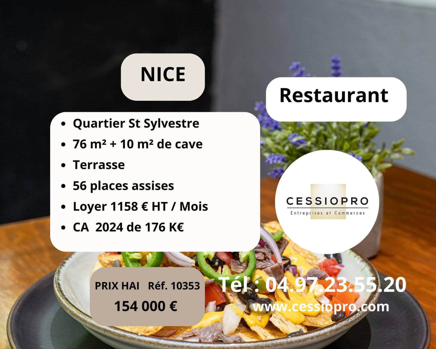 Restaurant · 60 m² · Fonds de commerce — photo 1