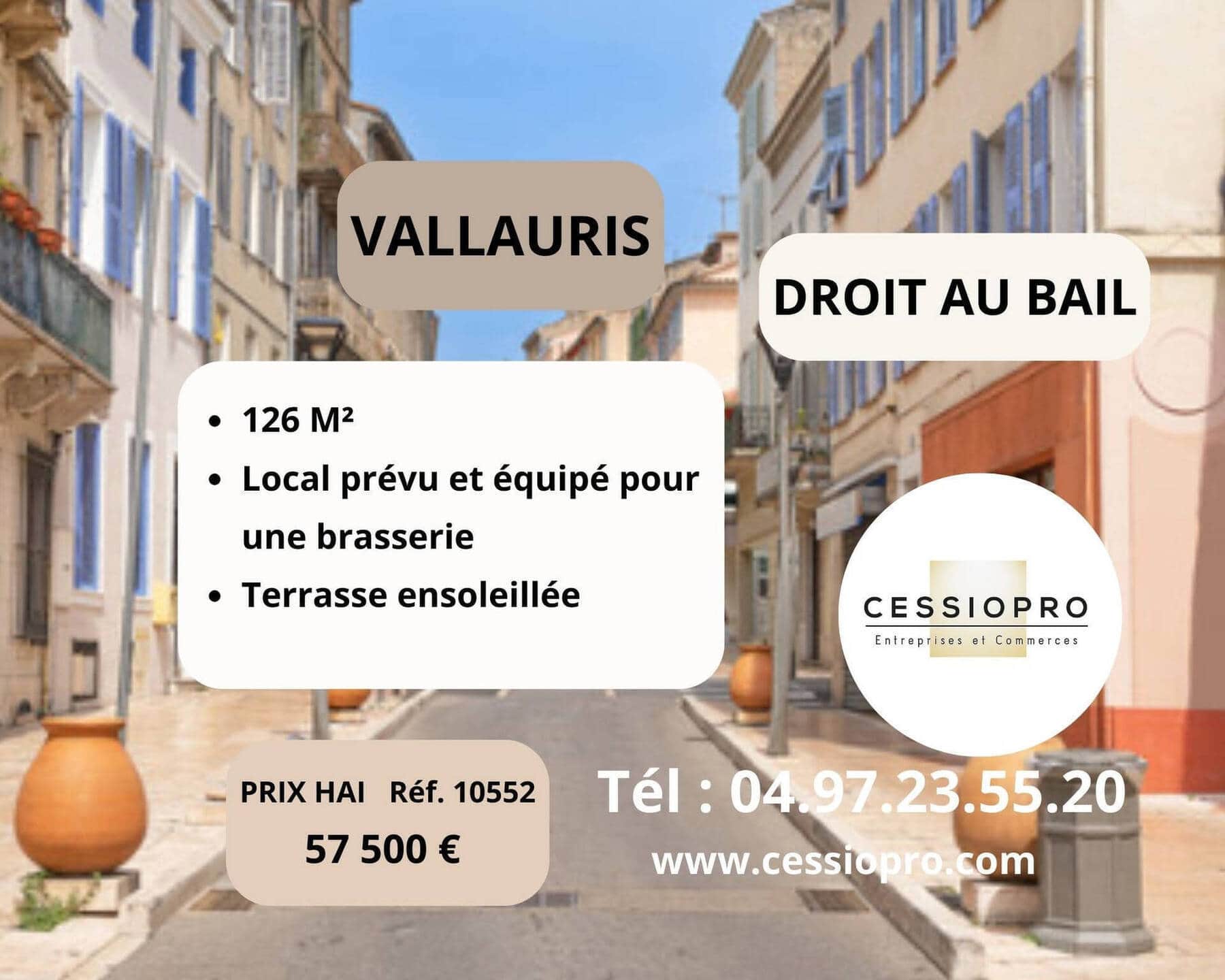 Cession de droit au bail · 260 m² · Cession de bail — photo 1