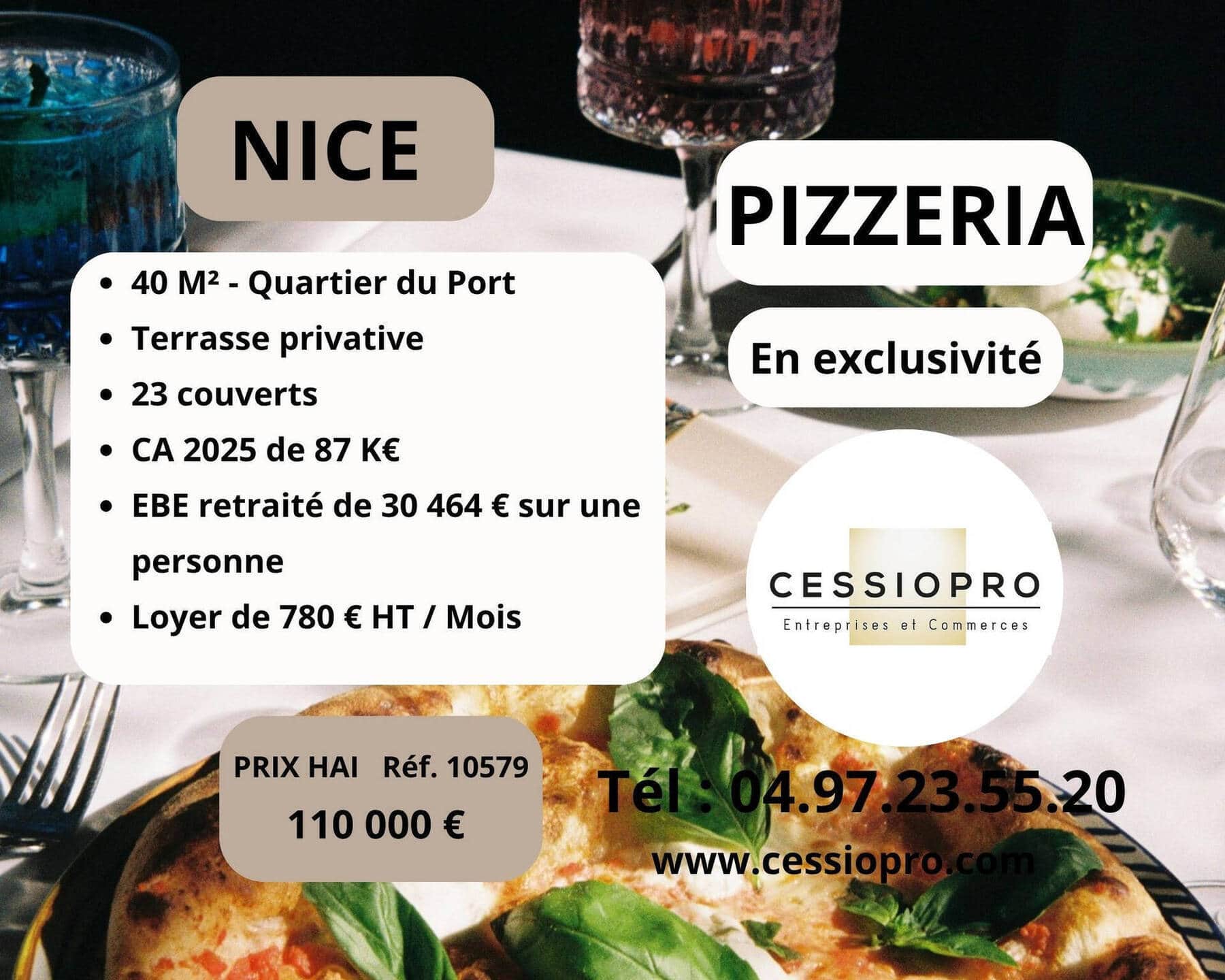 Pizzeria · 40 m² · Fonds de commerce — photo 1