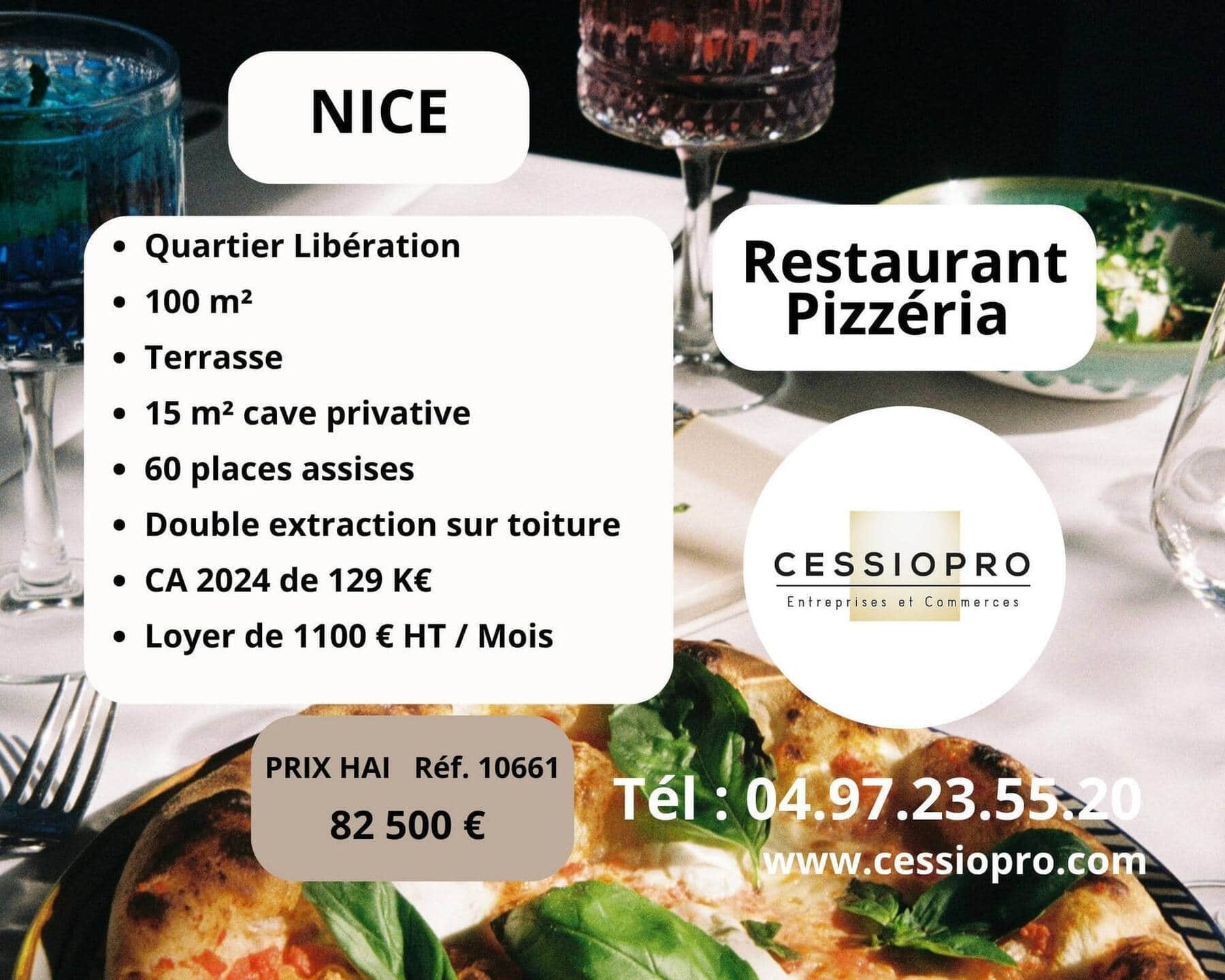 Restaurant pizzeria · 102 m² · Fonds de commerce — photo 1