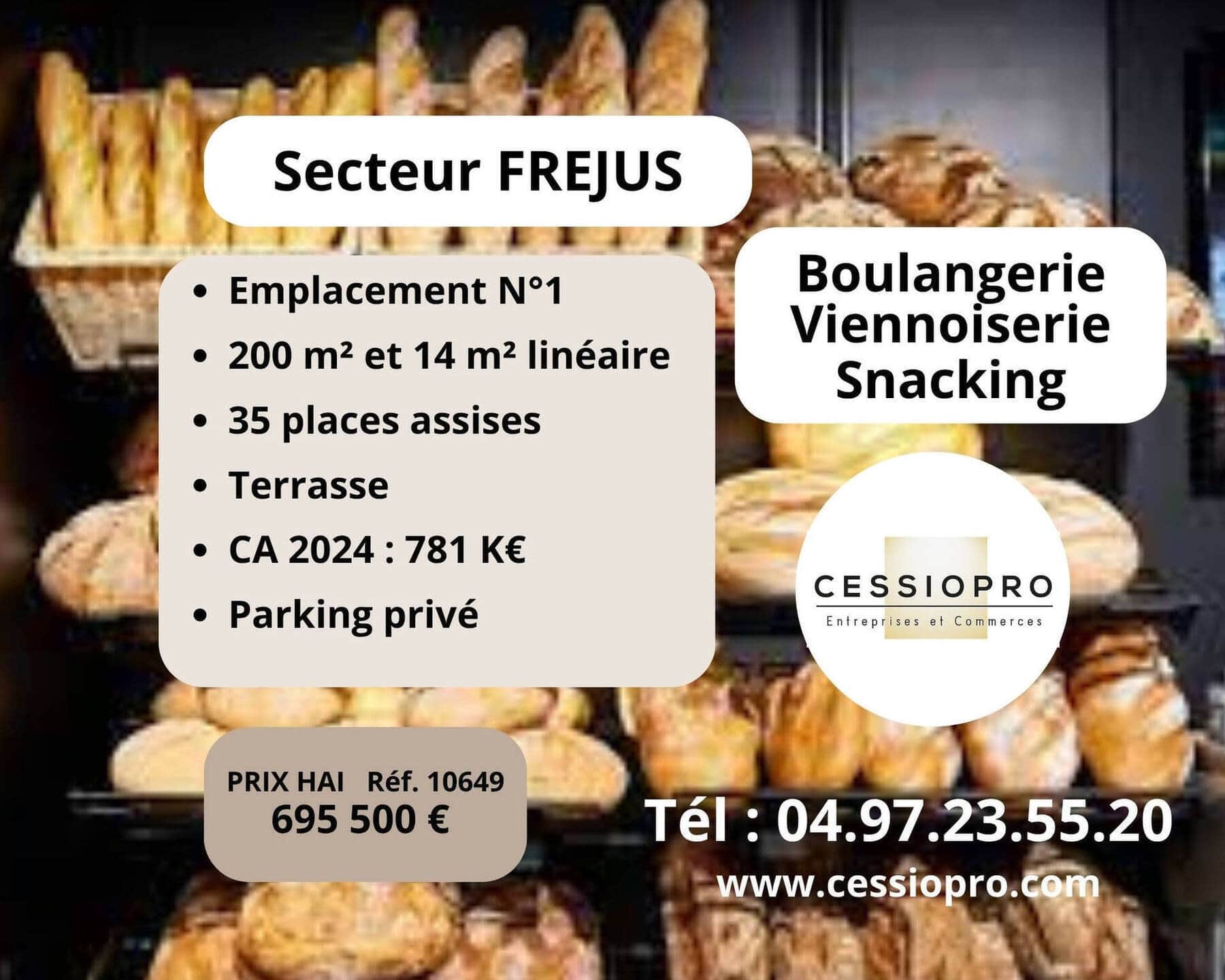 Boulangerie sandwicherie · 250 m² · Fonds de commerce — photo 1