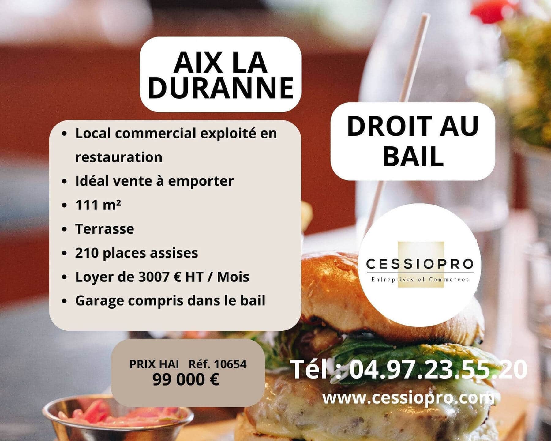 Cession de droit au bail · 111 m² · Cession de bail — photo 1