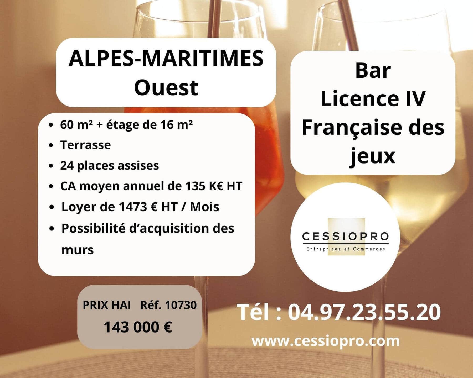 Bar licence iv loto · 60 m² · Fonds de commerce — photo 1