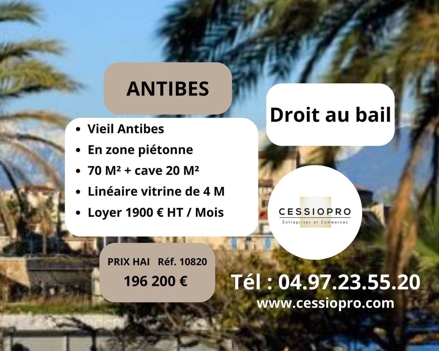 Cession de droit au bail · 20 m² · Cession de bail — photo 1