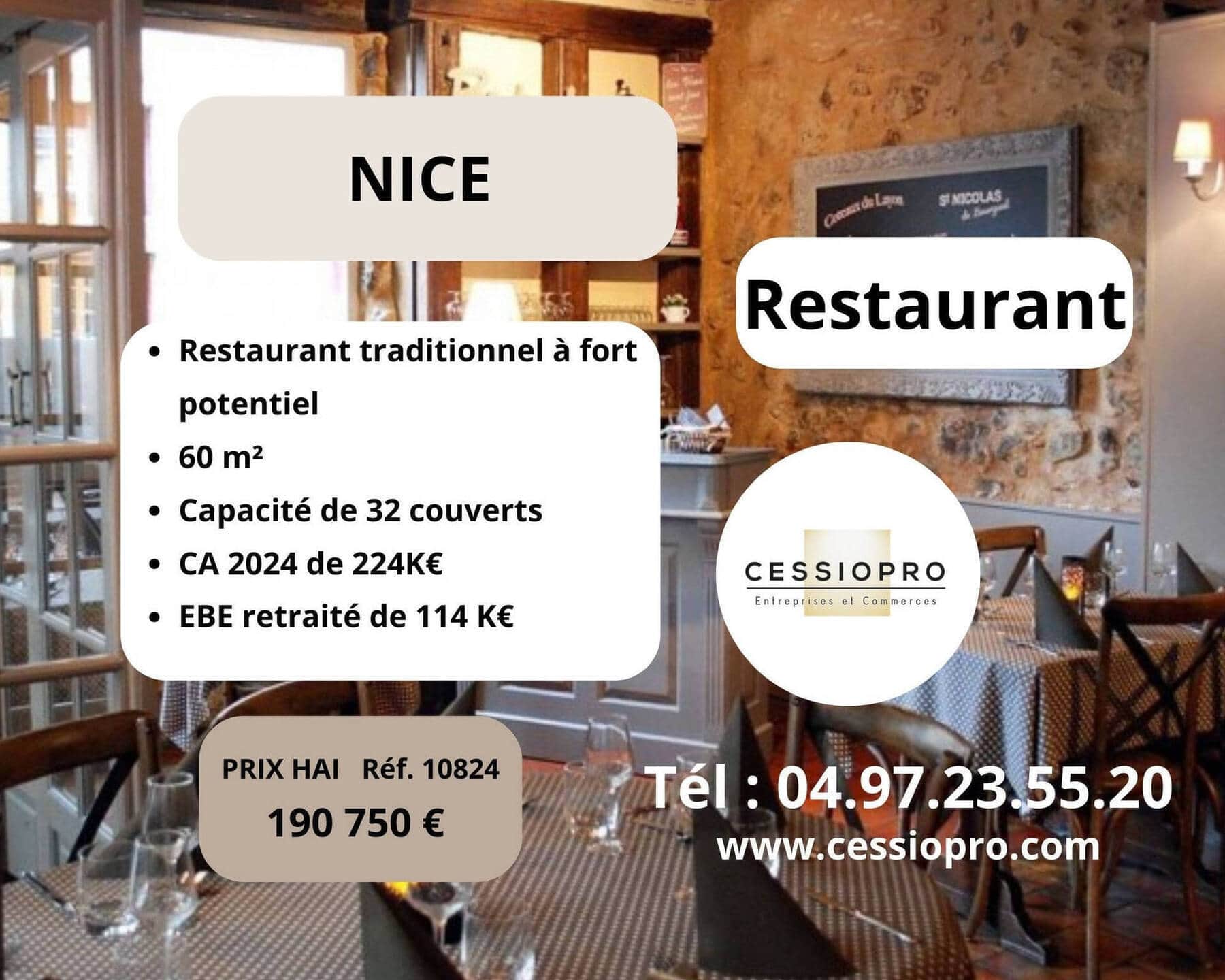 Restaurant · 60 m² · Fonds de commerce — photo 1