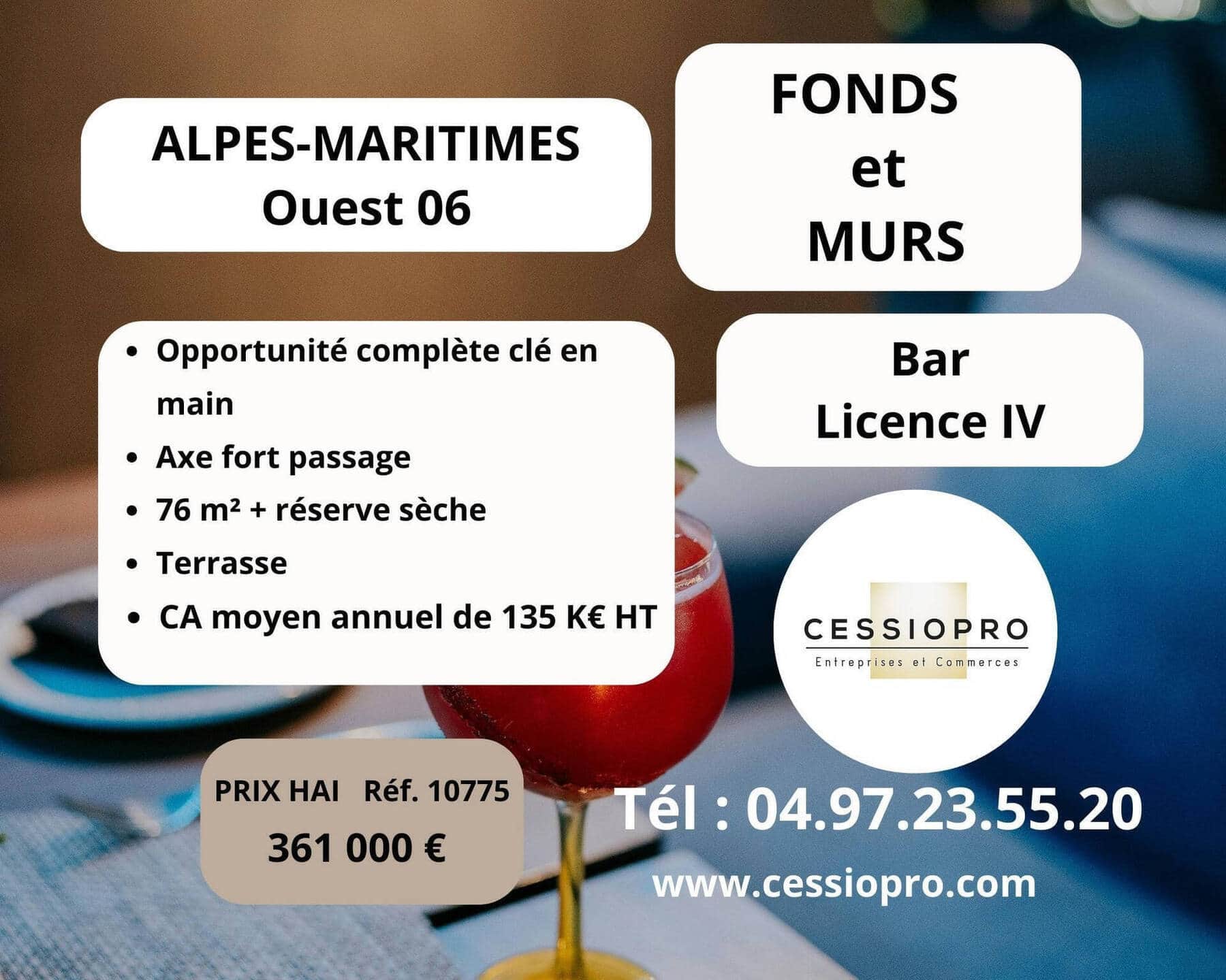 Bar licence iv loto · 60 m² · Fonds de commerce — photo 1