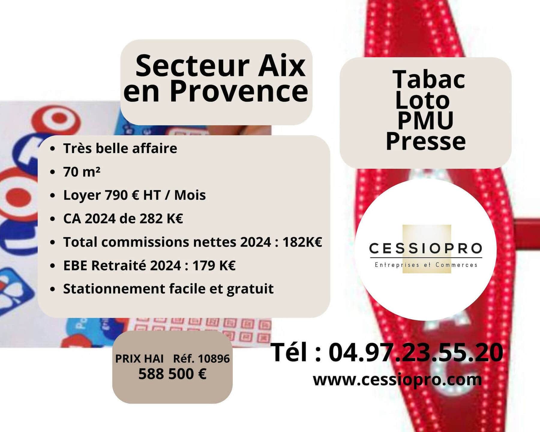 Tabac loto presse pmu · 170 m² · Fonds de commerce — photo 1