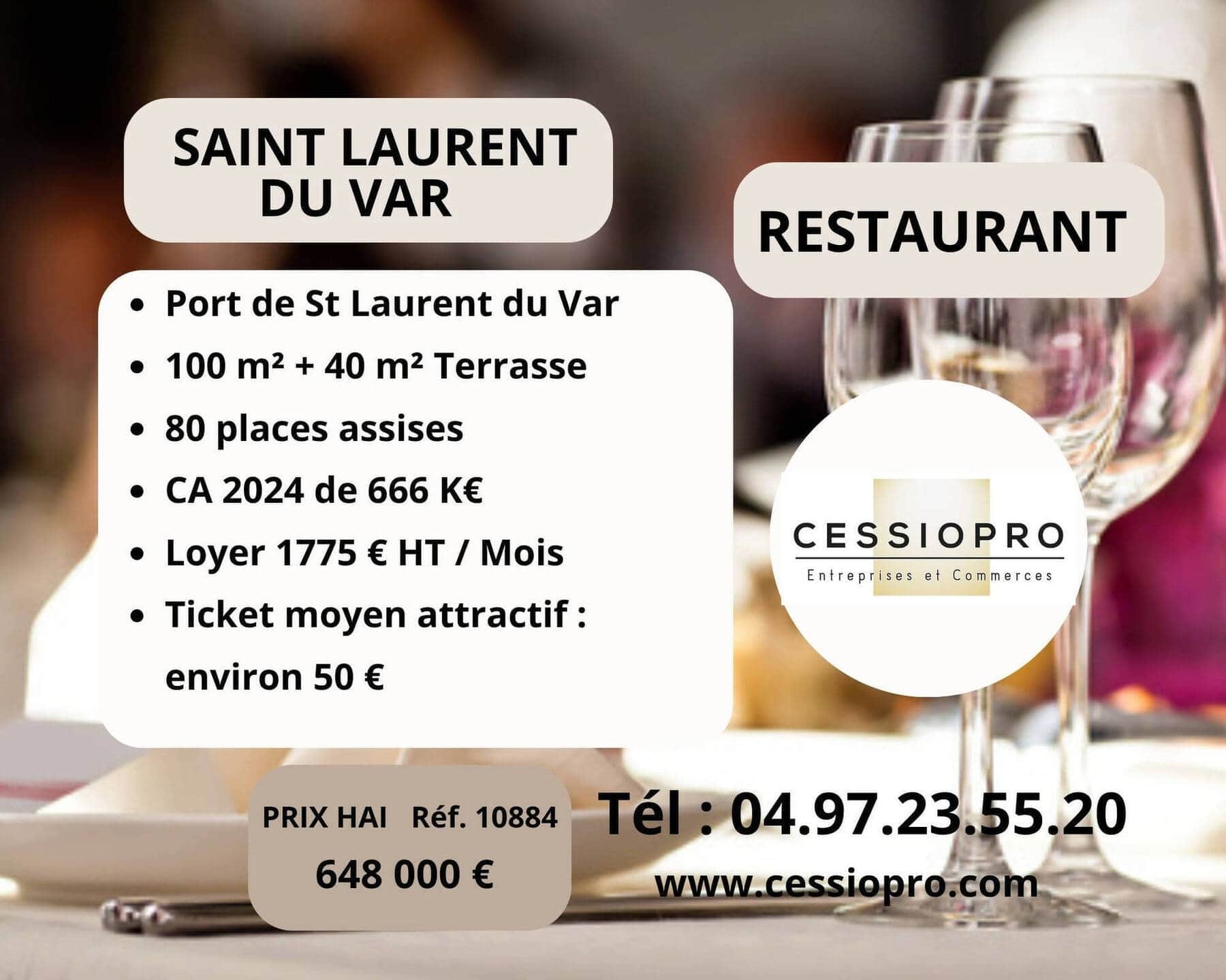 Restaurant · 140 m² · Fonds de commerce — photo 1