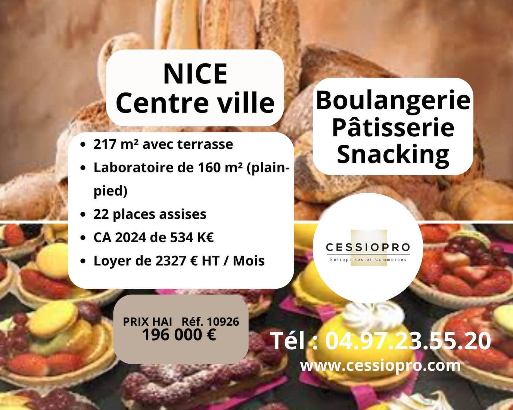 Boulangerie patisserie · 217 m² · Fonds de commerce — photo 1