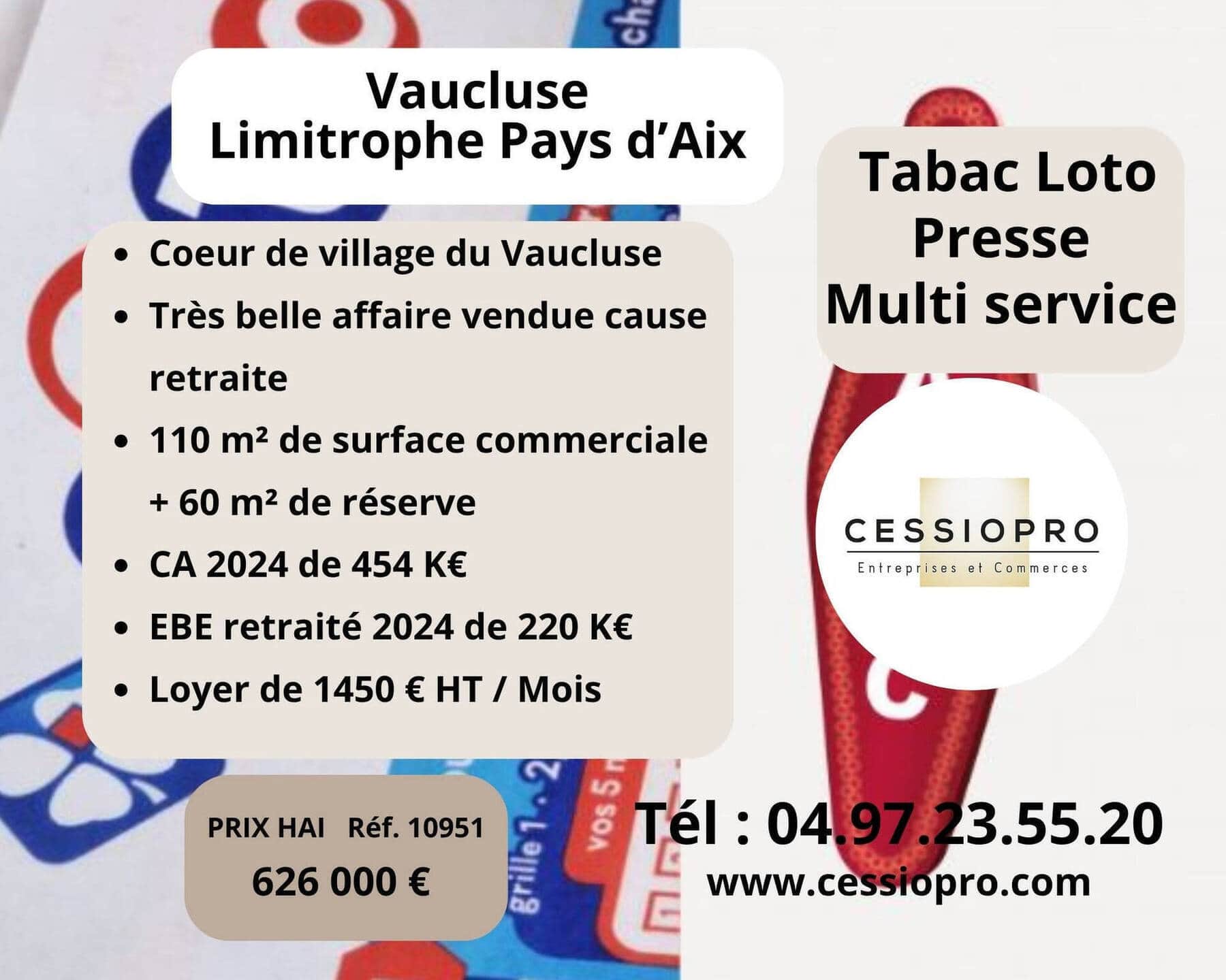 Tabac loto presse · 80 m² · Fonds de commerce — photo 1
