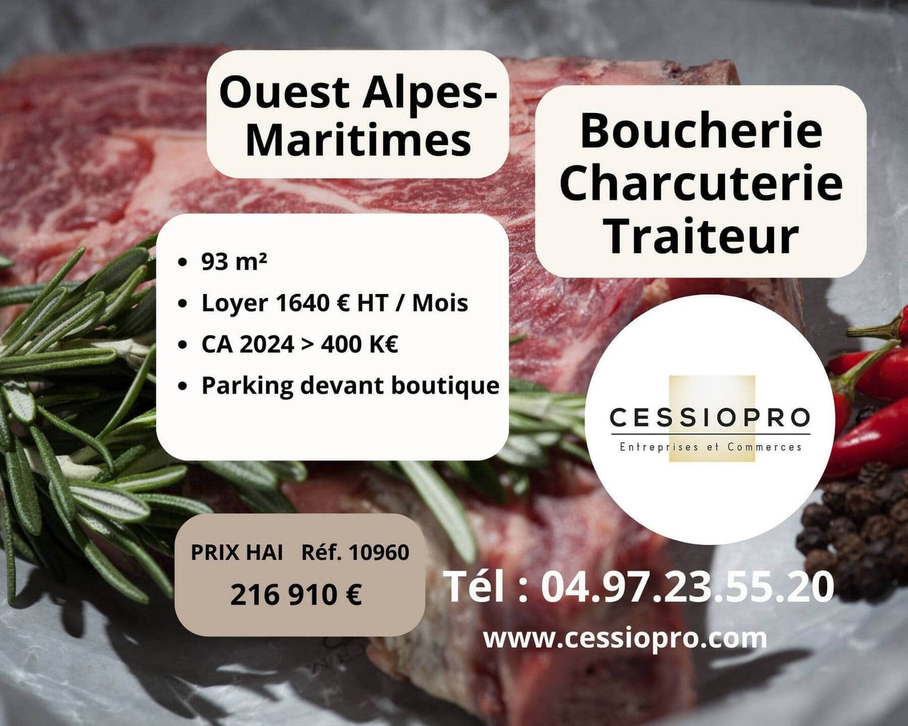 Boucherie charcuterie traiteur · 50 m² · Fonds de commerce — photo 1