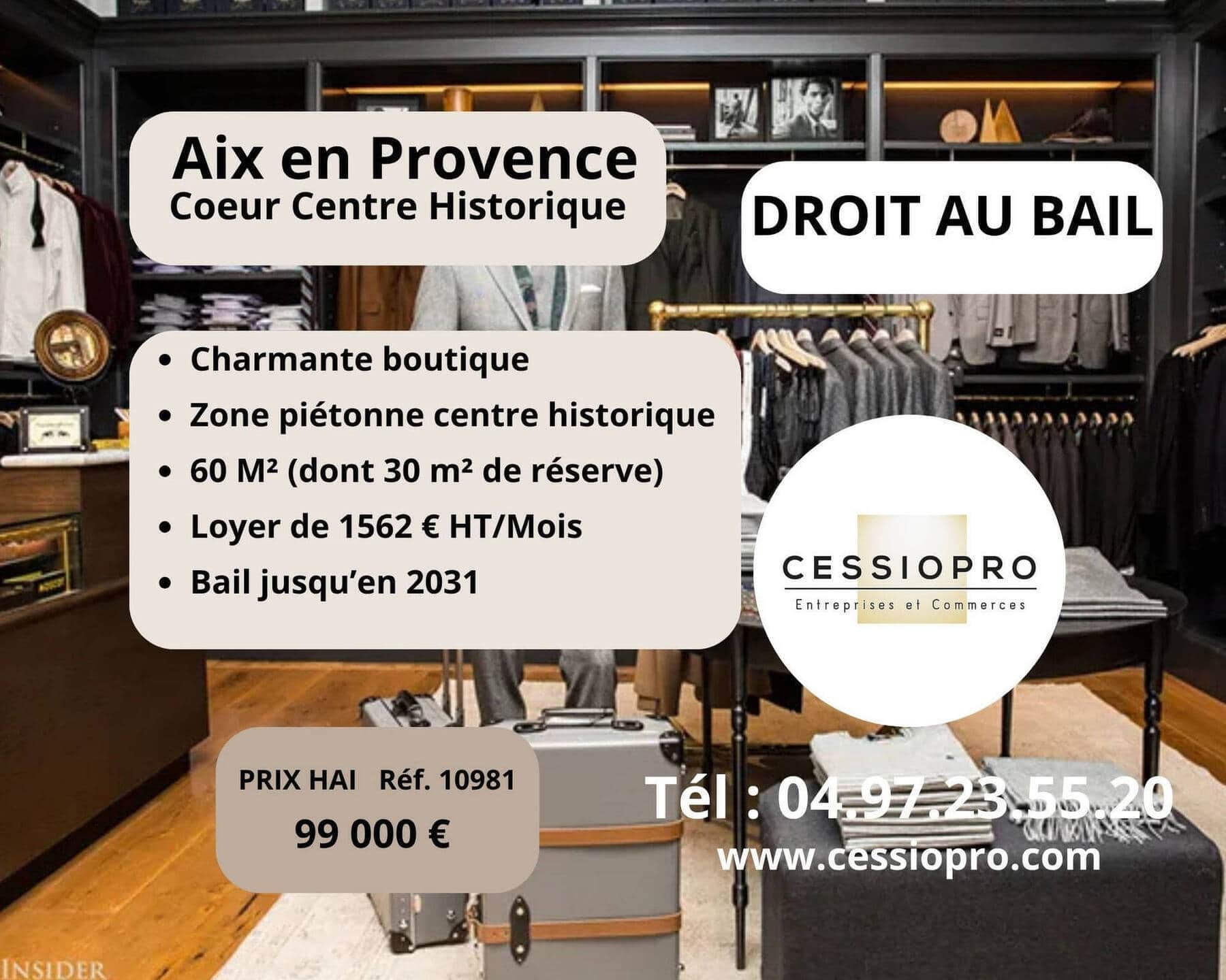Cession de droit au bail · 30 m² · Cession de bail — photo 1