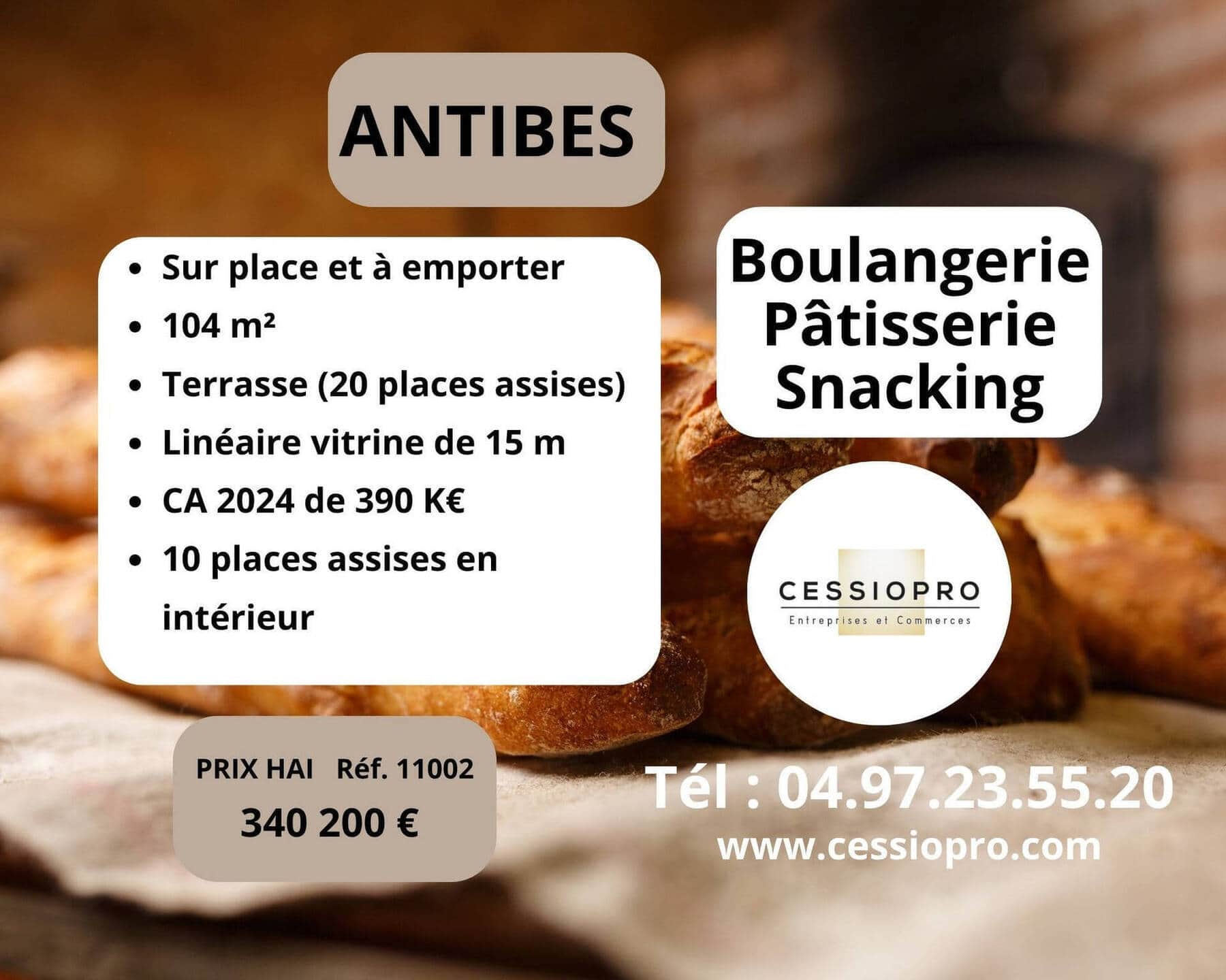 Boulangerie patisserie · 224 m² · Fonds de commerce — photo 1