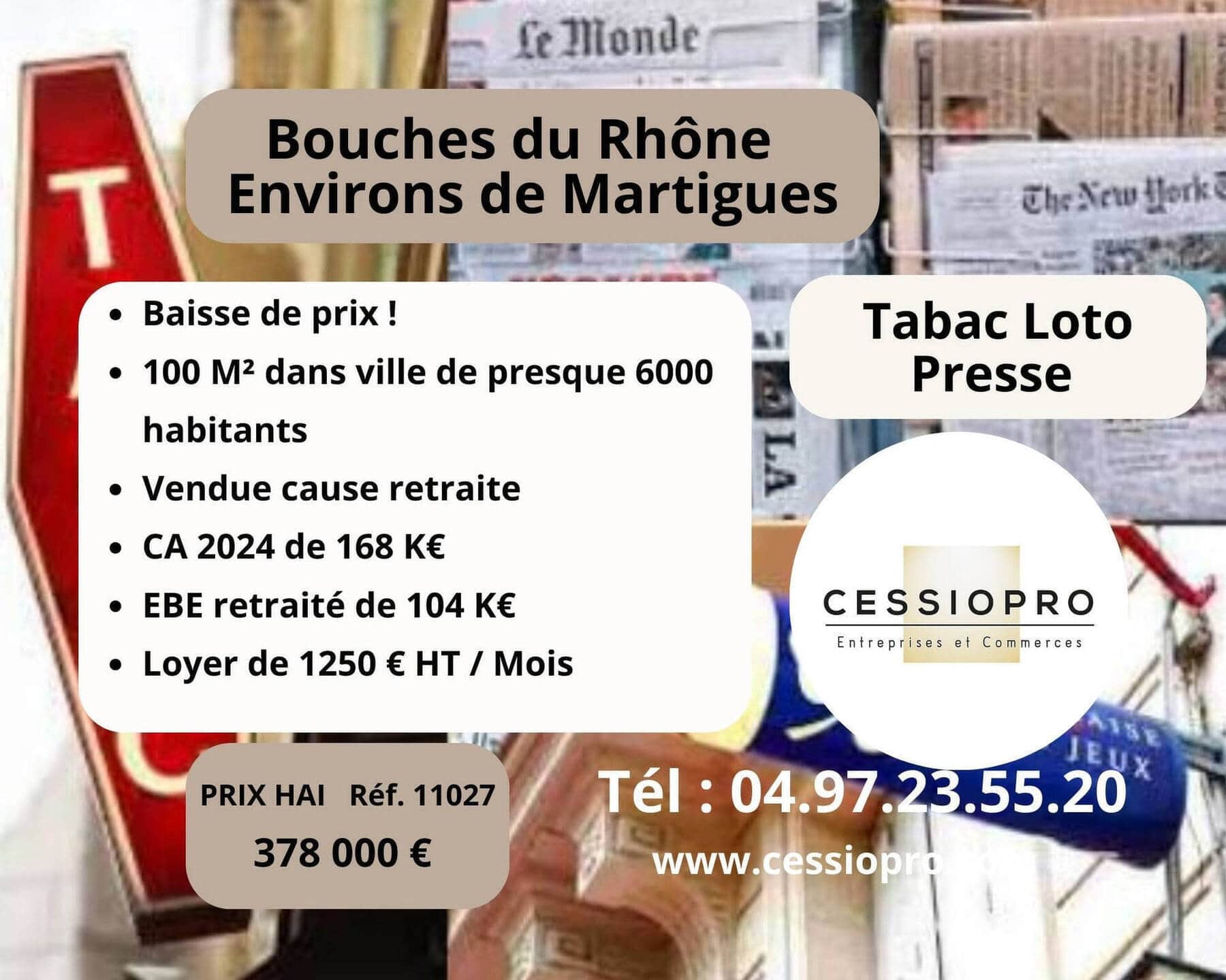 Tabac loto presse · 167 m² · Fonds de commerce — photo 1