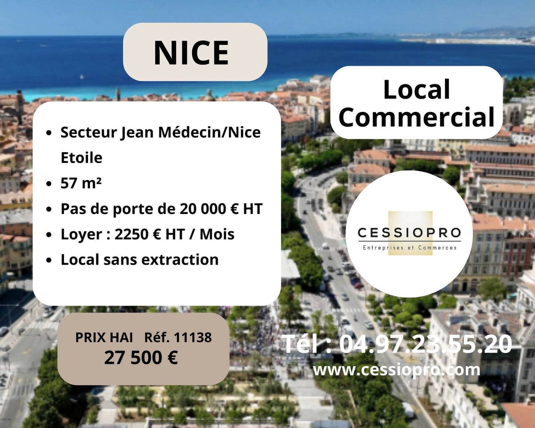 Cession de droit au bail · 57 m² · Cession de bail — photo 1