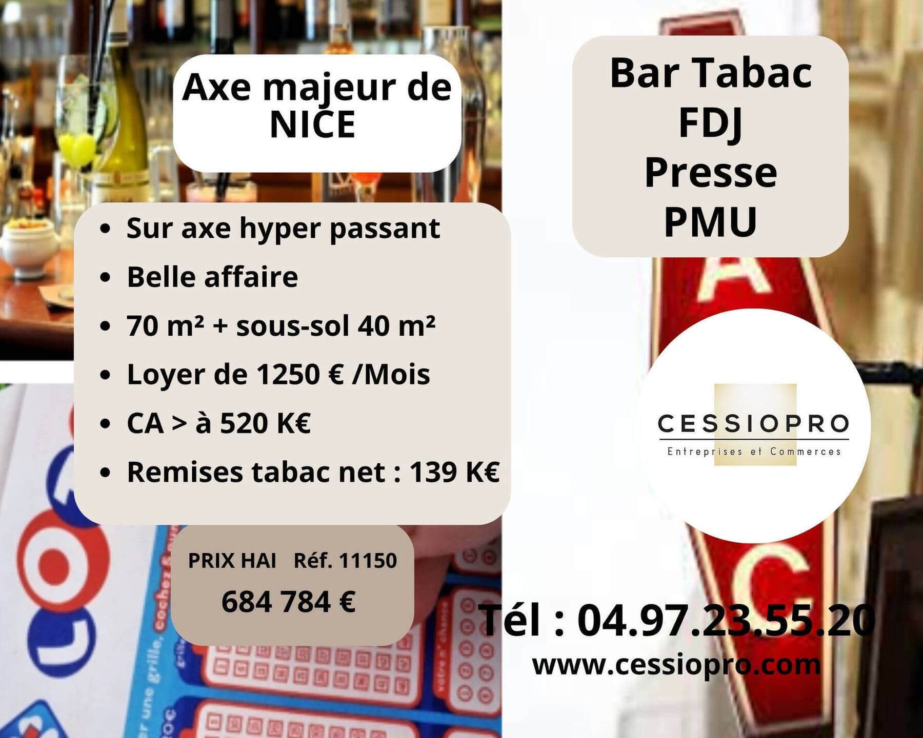 Tabac bar pmu presse loto · 260 m² · Fonds de commerce — photo 1