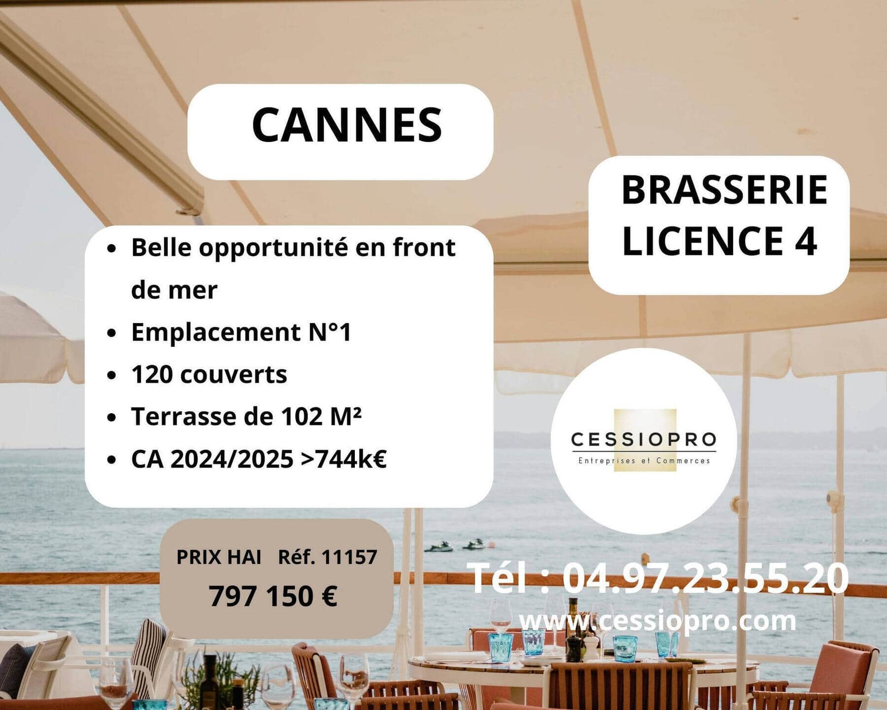 Restaurant brasserie licence iv glacier · 200 m² · Fonds de commerce — photo 1