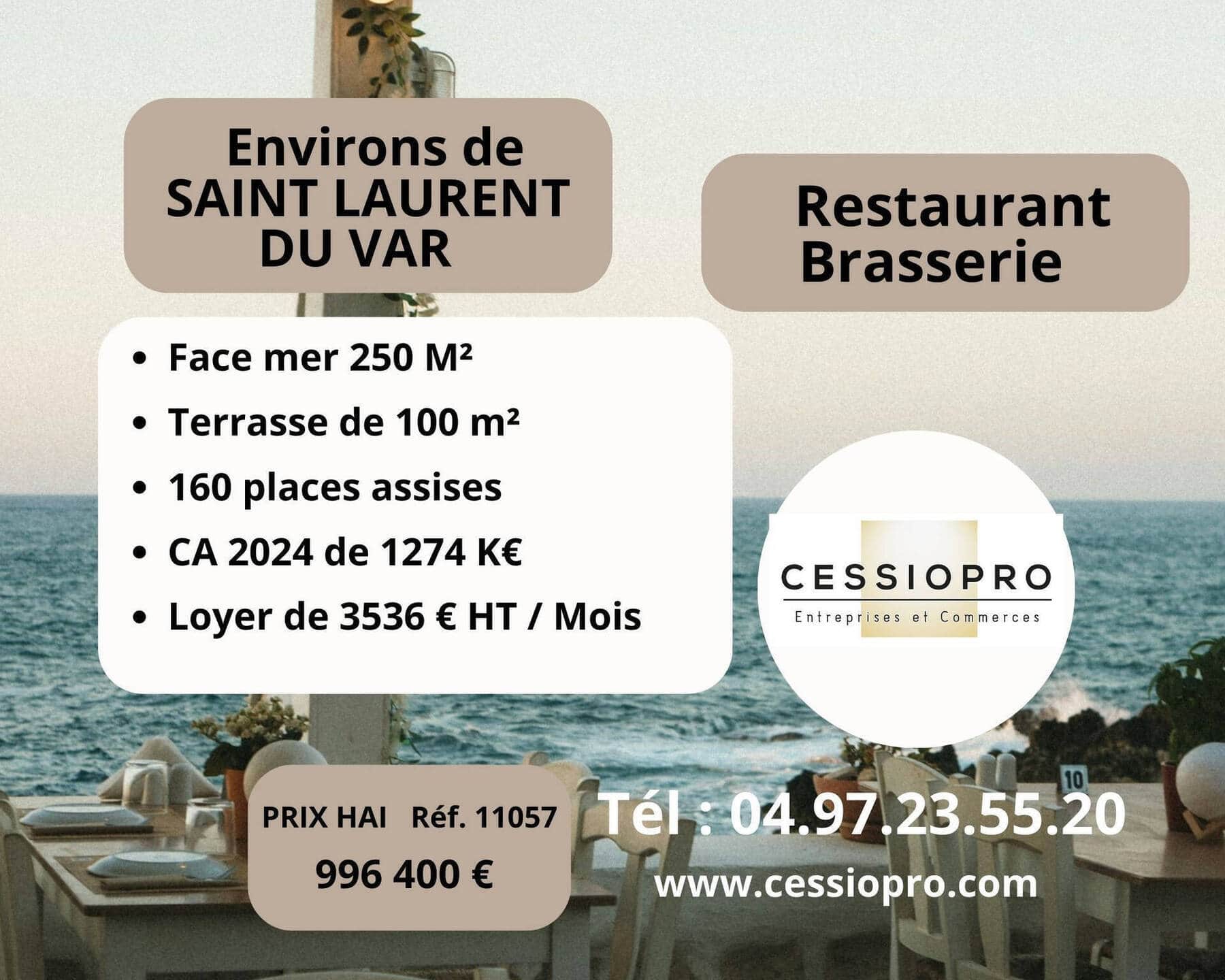 Restaurant brasserie · 250 m² · Fonds de commerce — photo 1