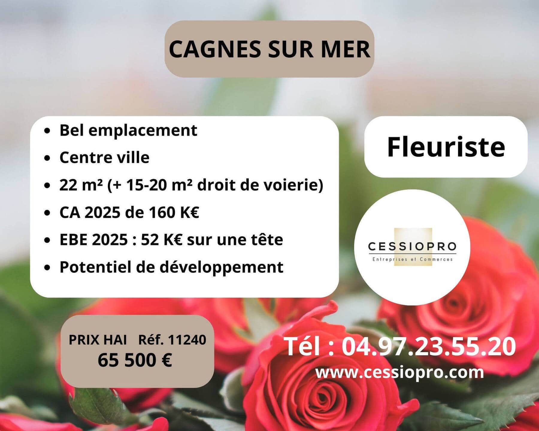 Fleurs · 110 m² · Fonds de commerce — photo 1