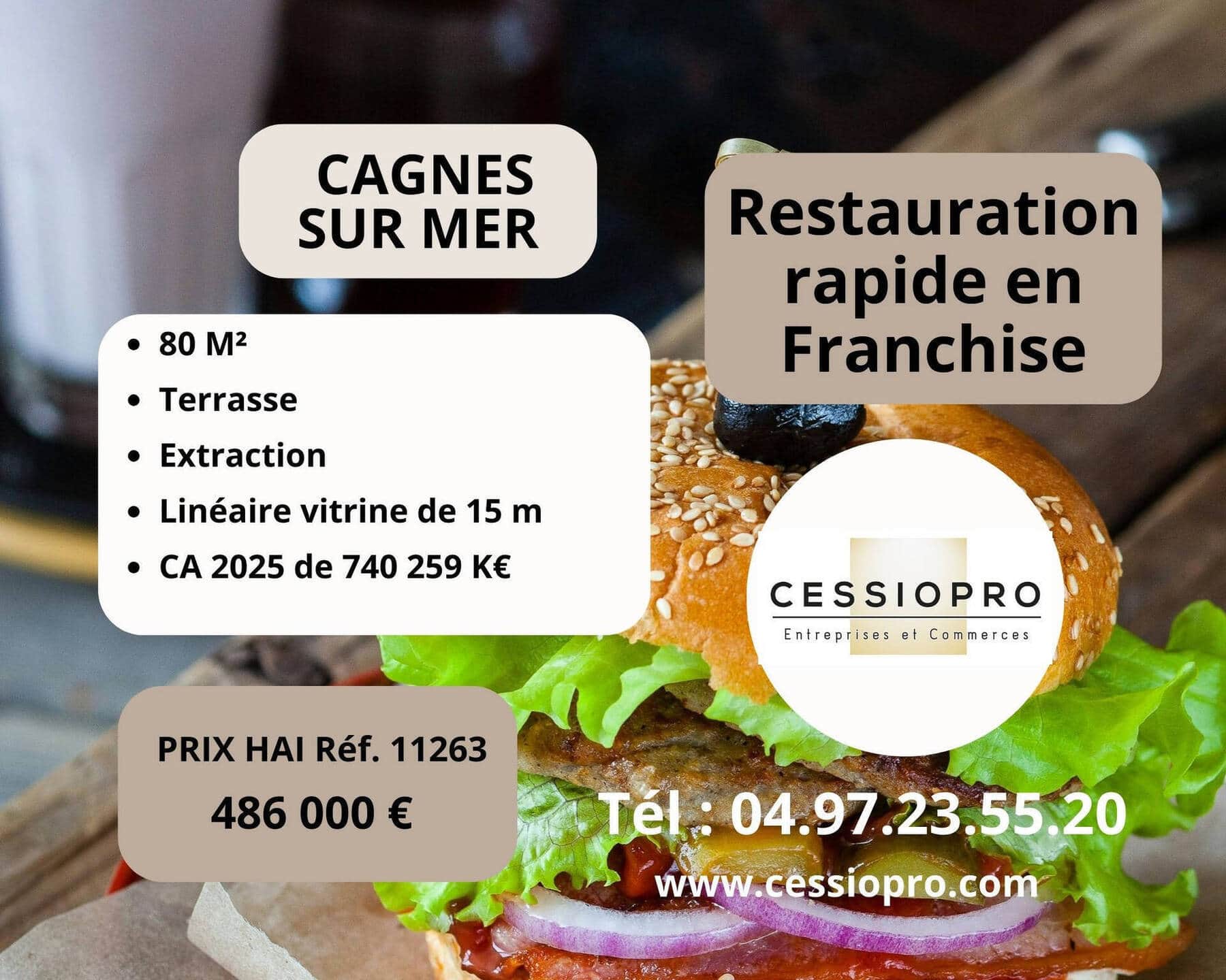 Restauration rapide · 80 m² · Fonds de commerce — photo 1