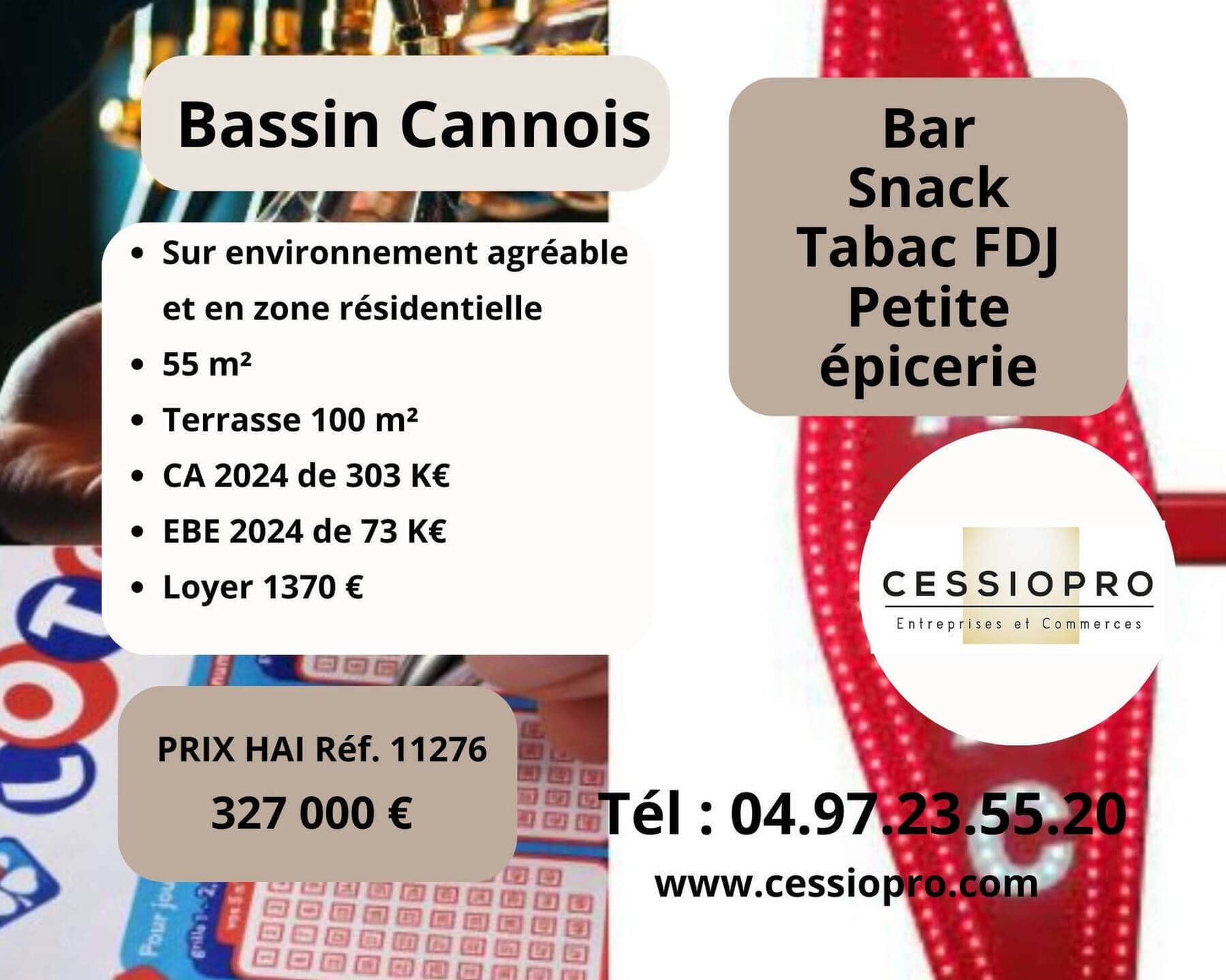 Bar licence iv tabac restauration rapide · 145 m² · Fonds de commerce — photo 1