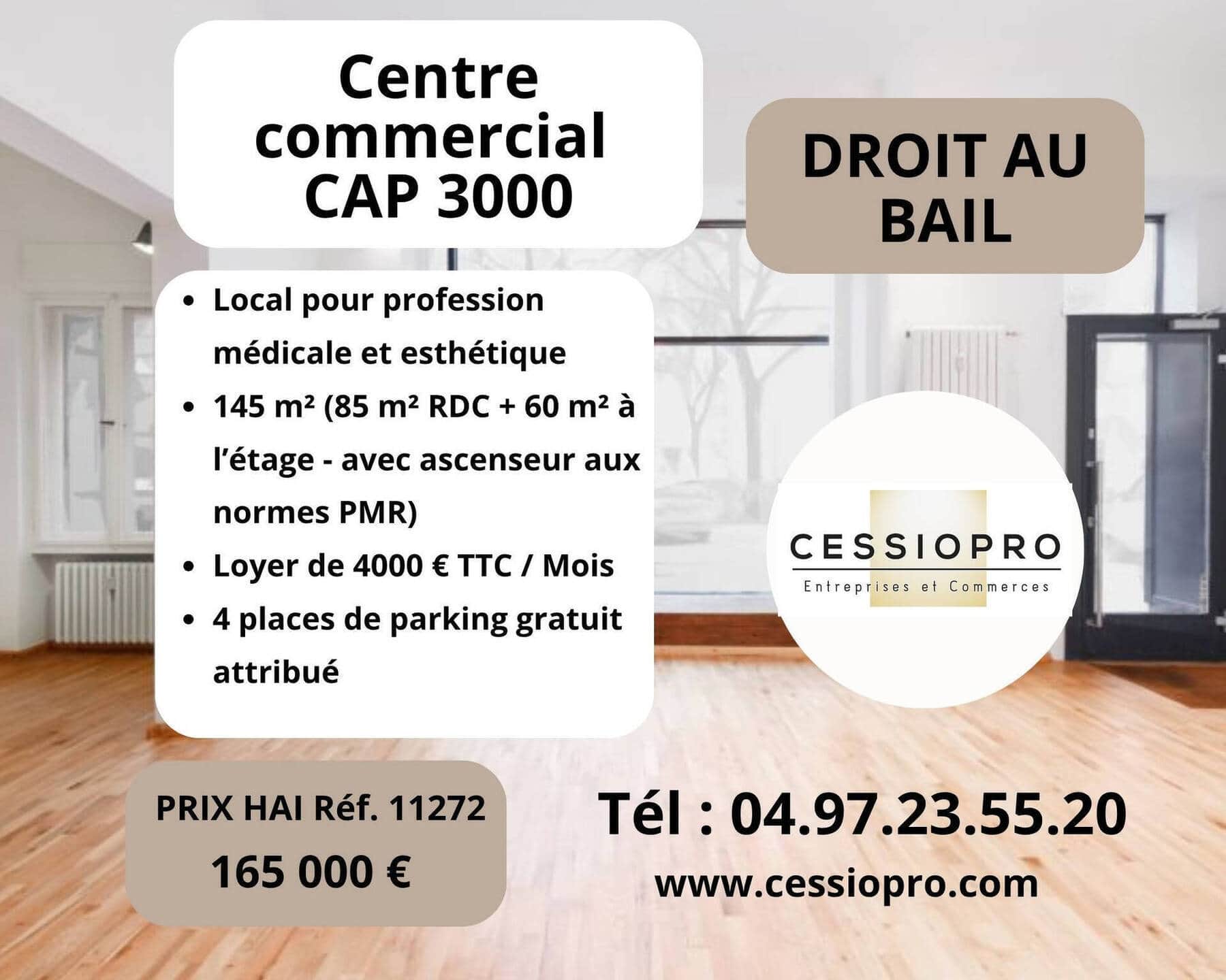 Cession de droit au bail · 145 m² · Cession de bail — photo 1