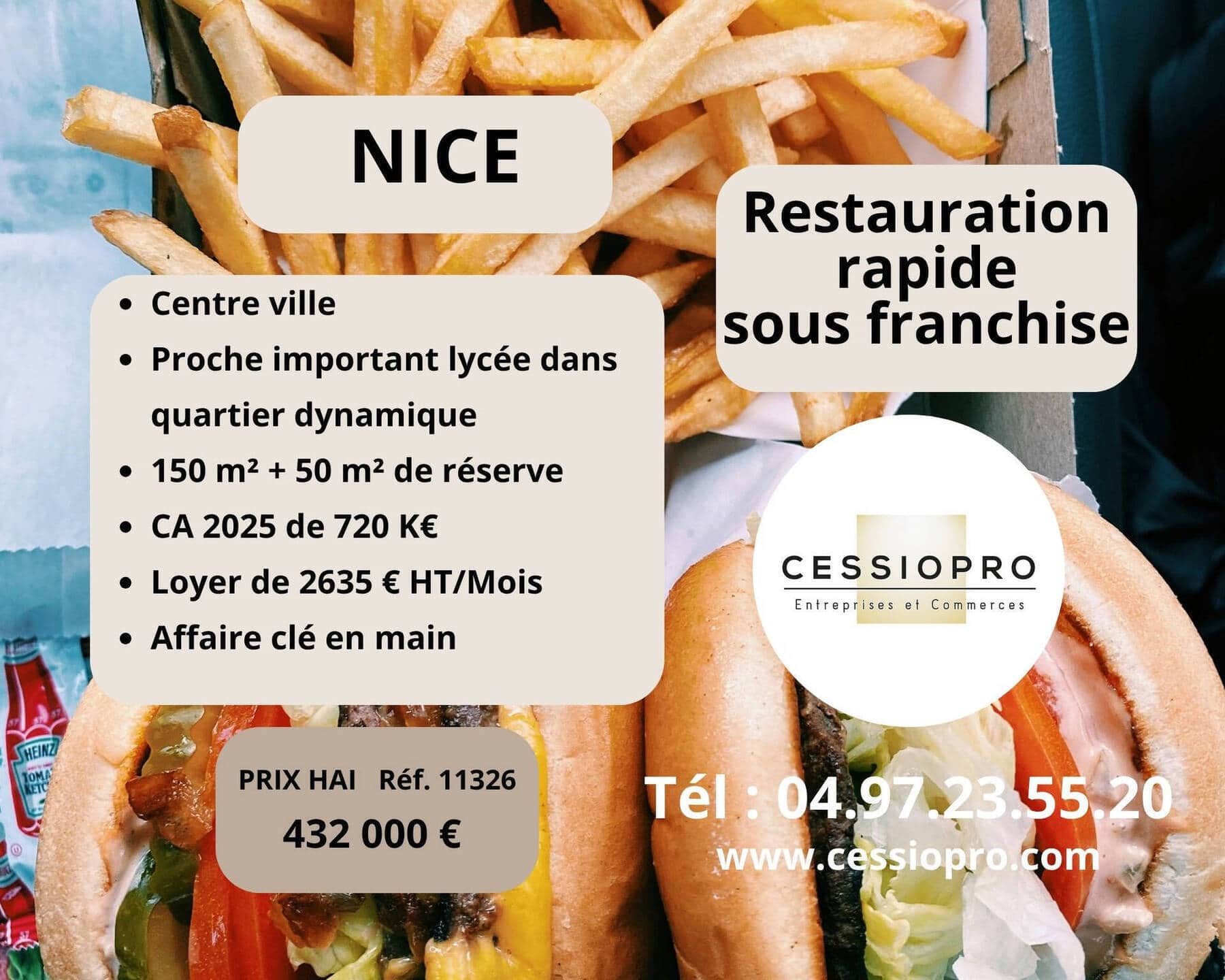 Restauration rapide · 150 m² · Fonds de commerce — photo 1
