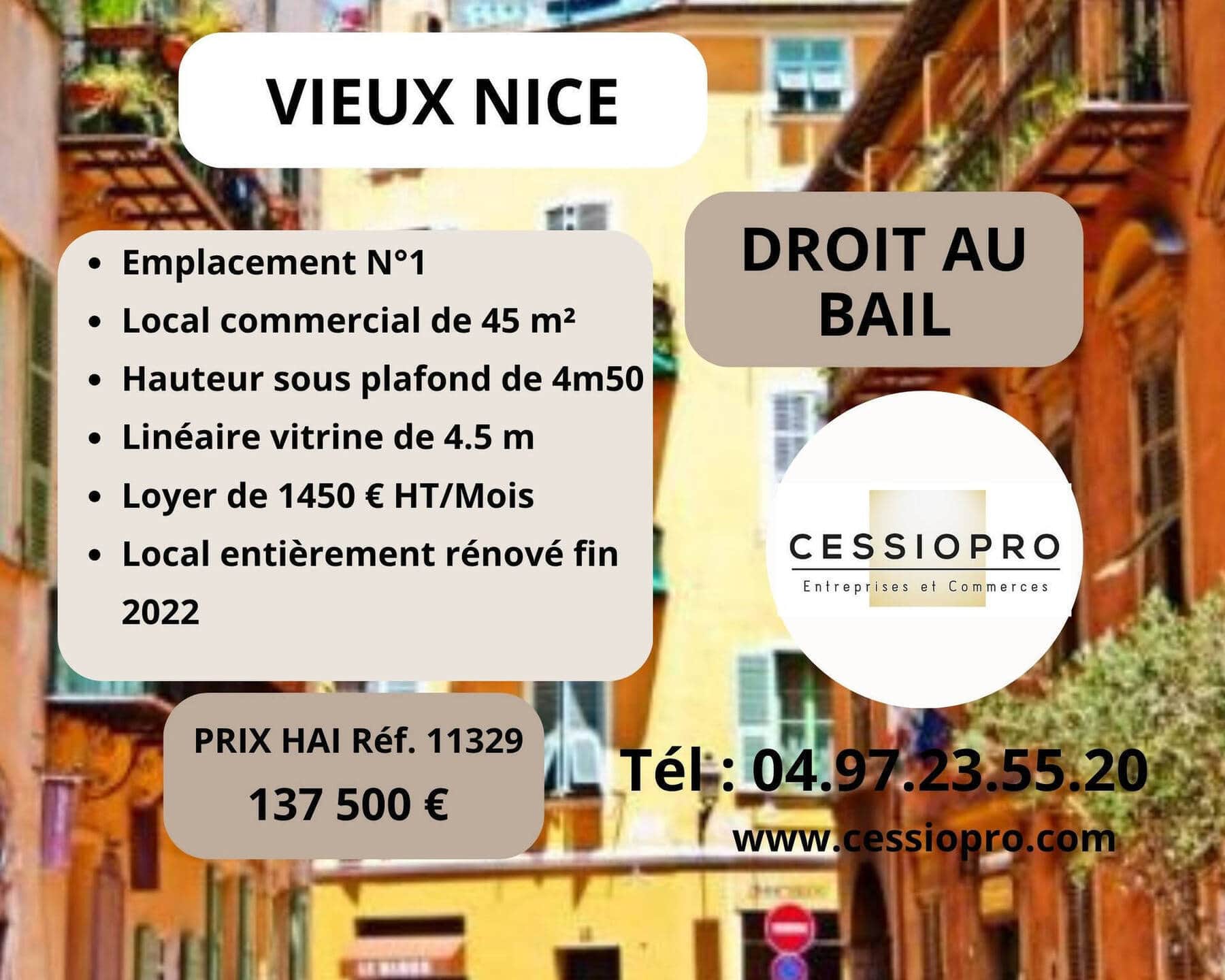 Cession de droit au bail · 45 m² · Cession de bail — photo 1
