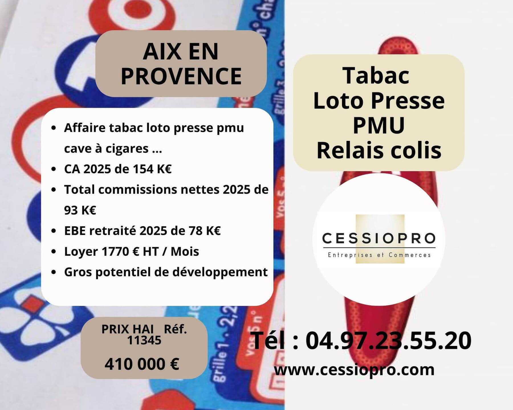 Tabac loto pmu presse vente a emporter · 120 m² · Fonds de commerce — photo 1