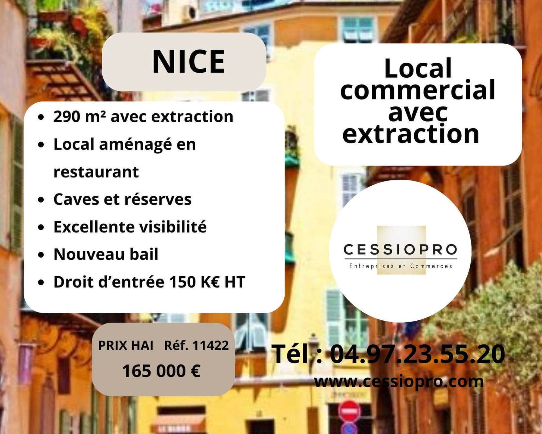 Cession de droit au bail · 290 m² · Cession de bail — photo 1