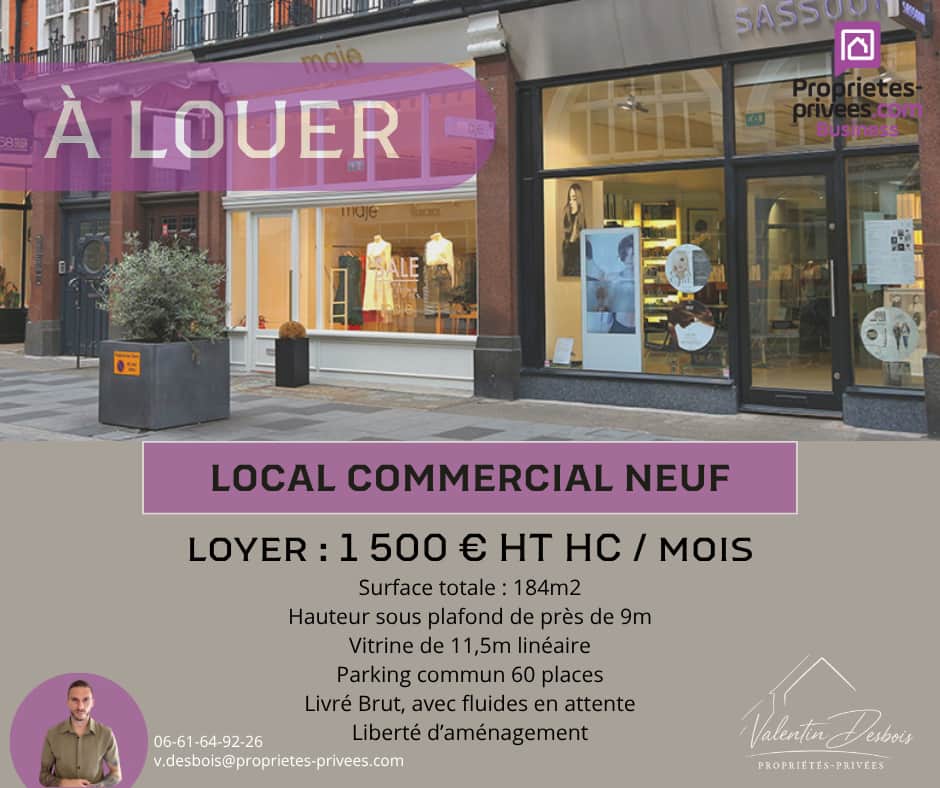 Local commercial · 184 m² · Cession de bail — photo 1