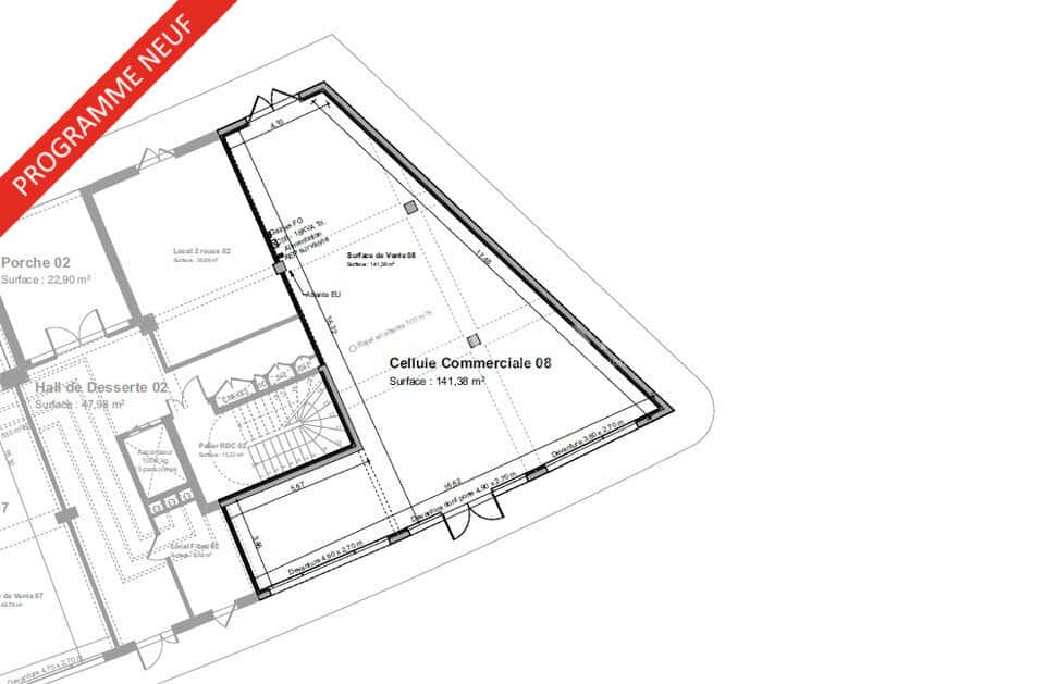 Local commercial · 141 m² · Achat des murs — photo 1