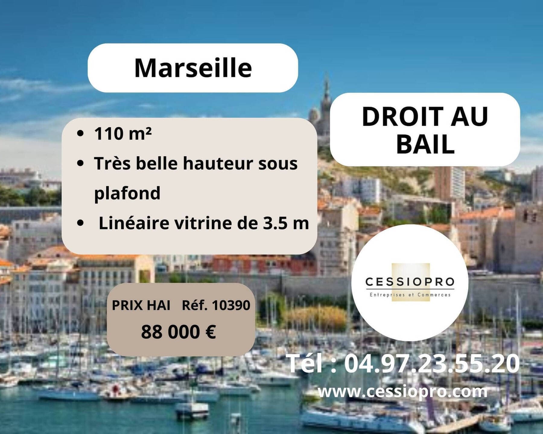 cession de droit au bail Marseille 1er Arrondissement 13001 — photo 1