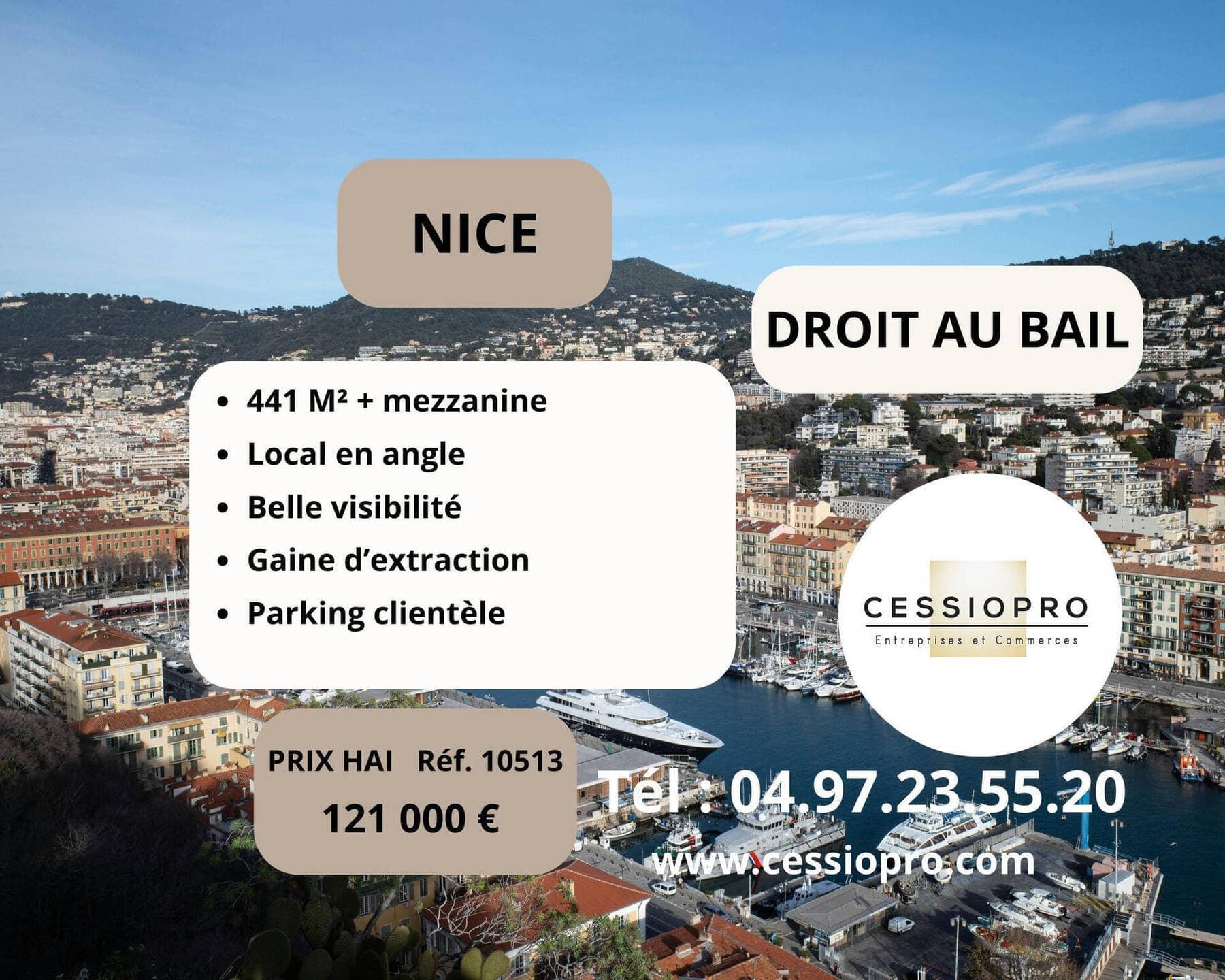 cession de droit au bail Nice 06300 — photo 1