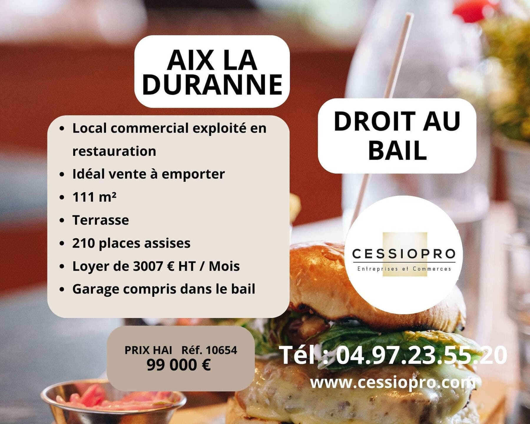 cession de droit au bail Aix-en-Provence 13090 — photo 1