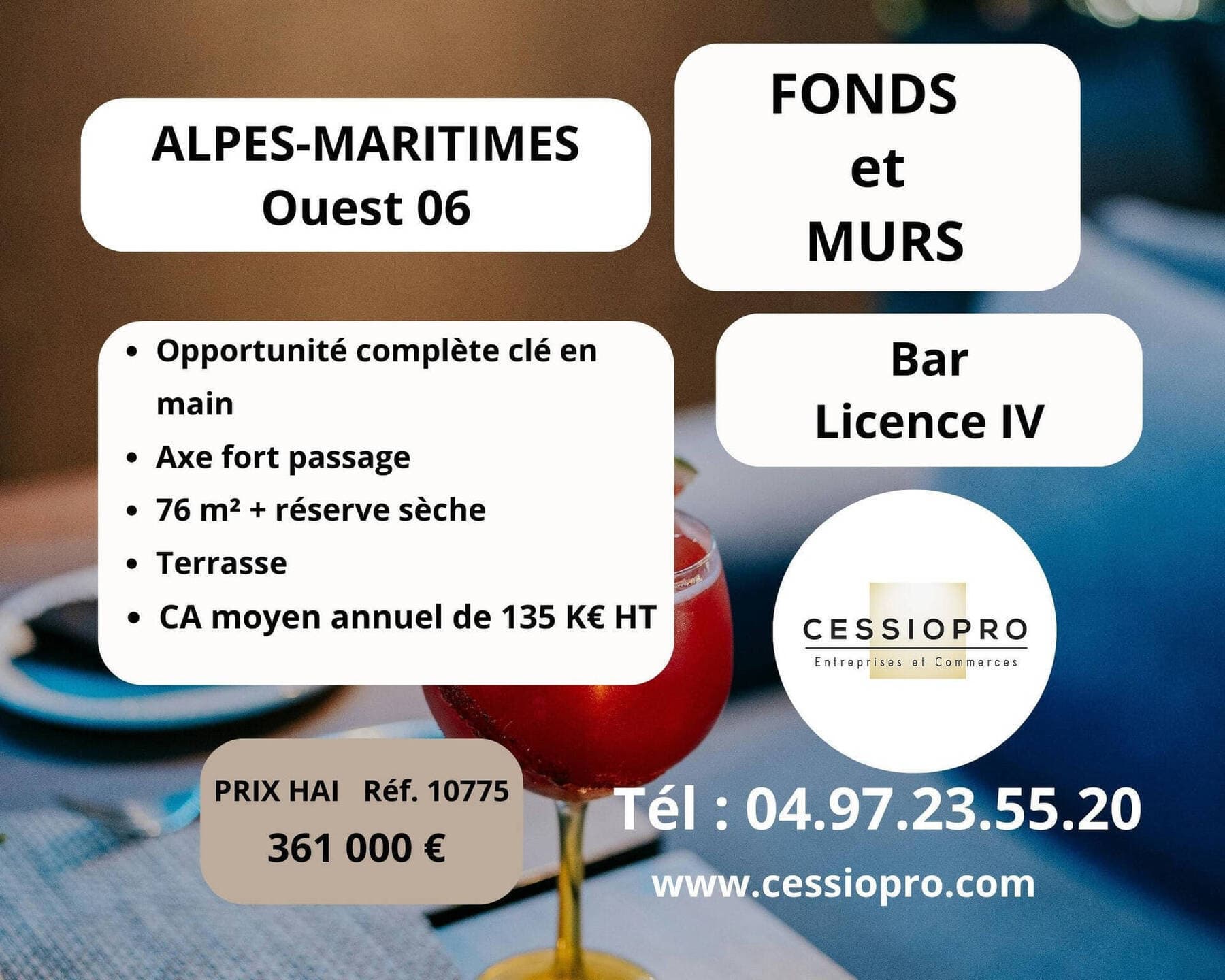 bar - licence iv - loto Grasse 06130 — photo 1