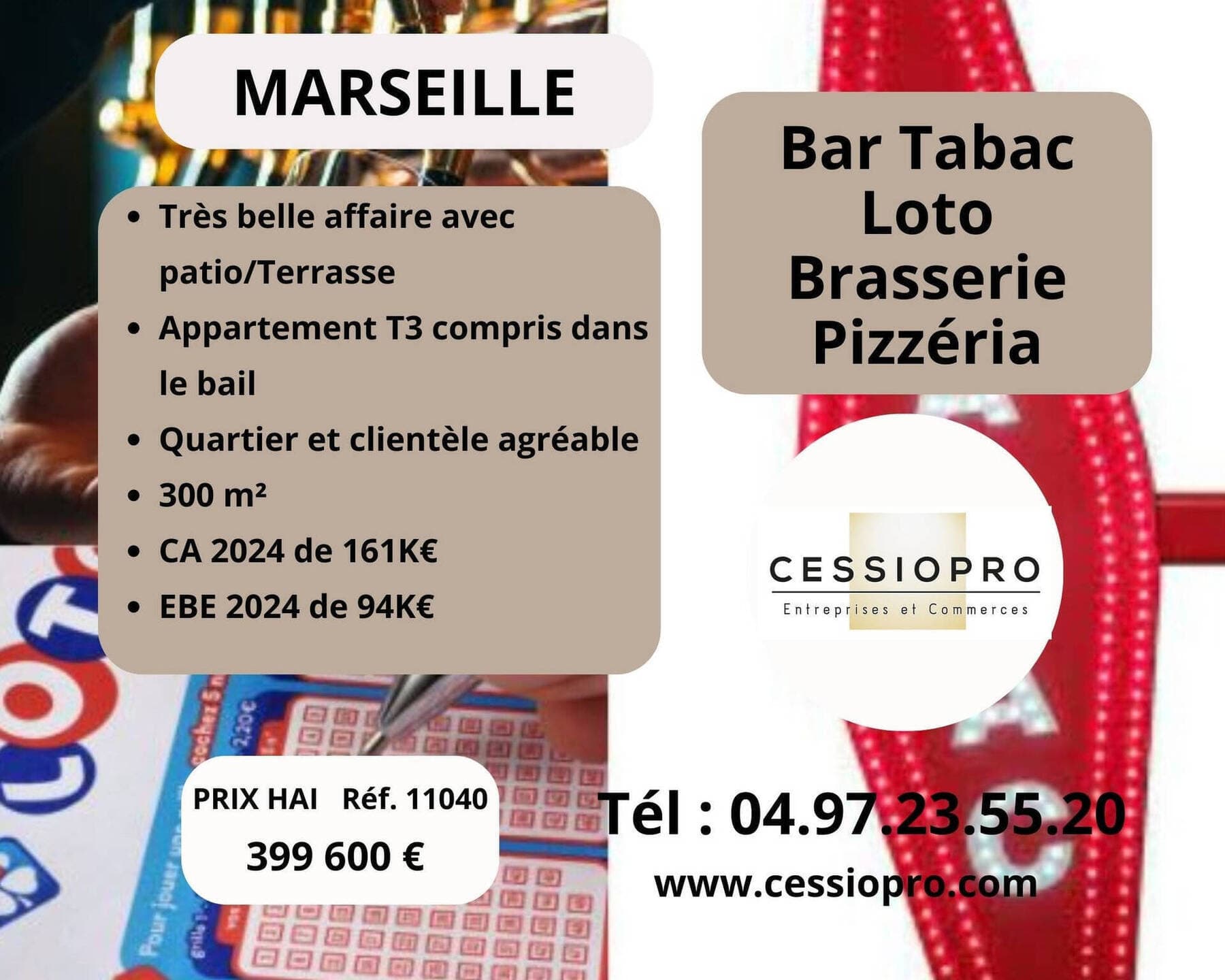 bar - tabac - loto - brasserie - pizzeria Marseille 11e  Arrondissement 13011 — photo 1