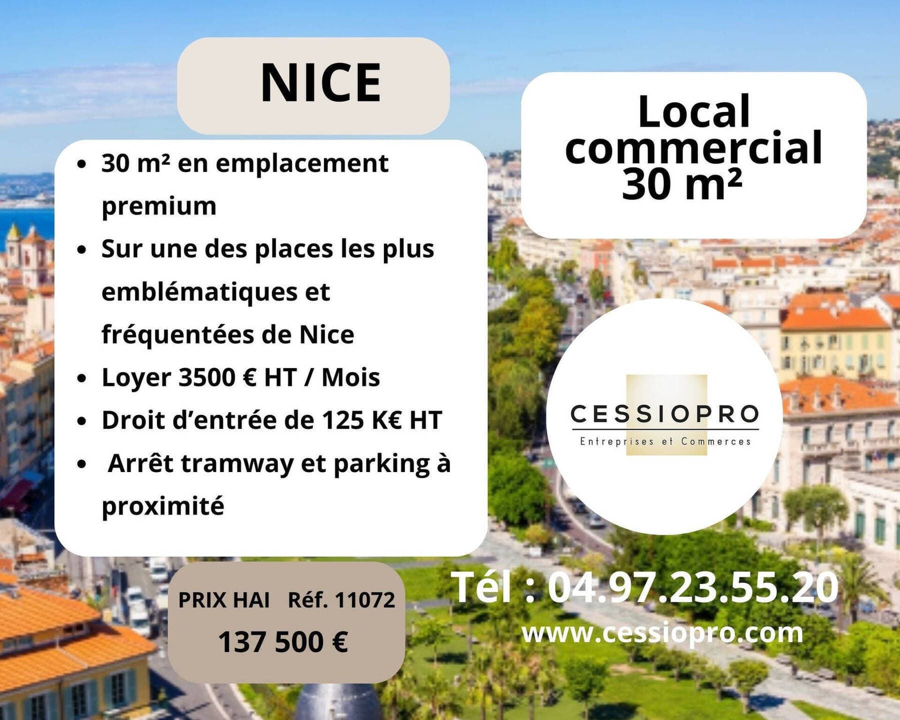 cession de droit au bail Nice 06300 — photo 1