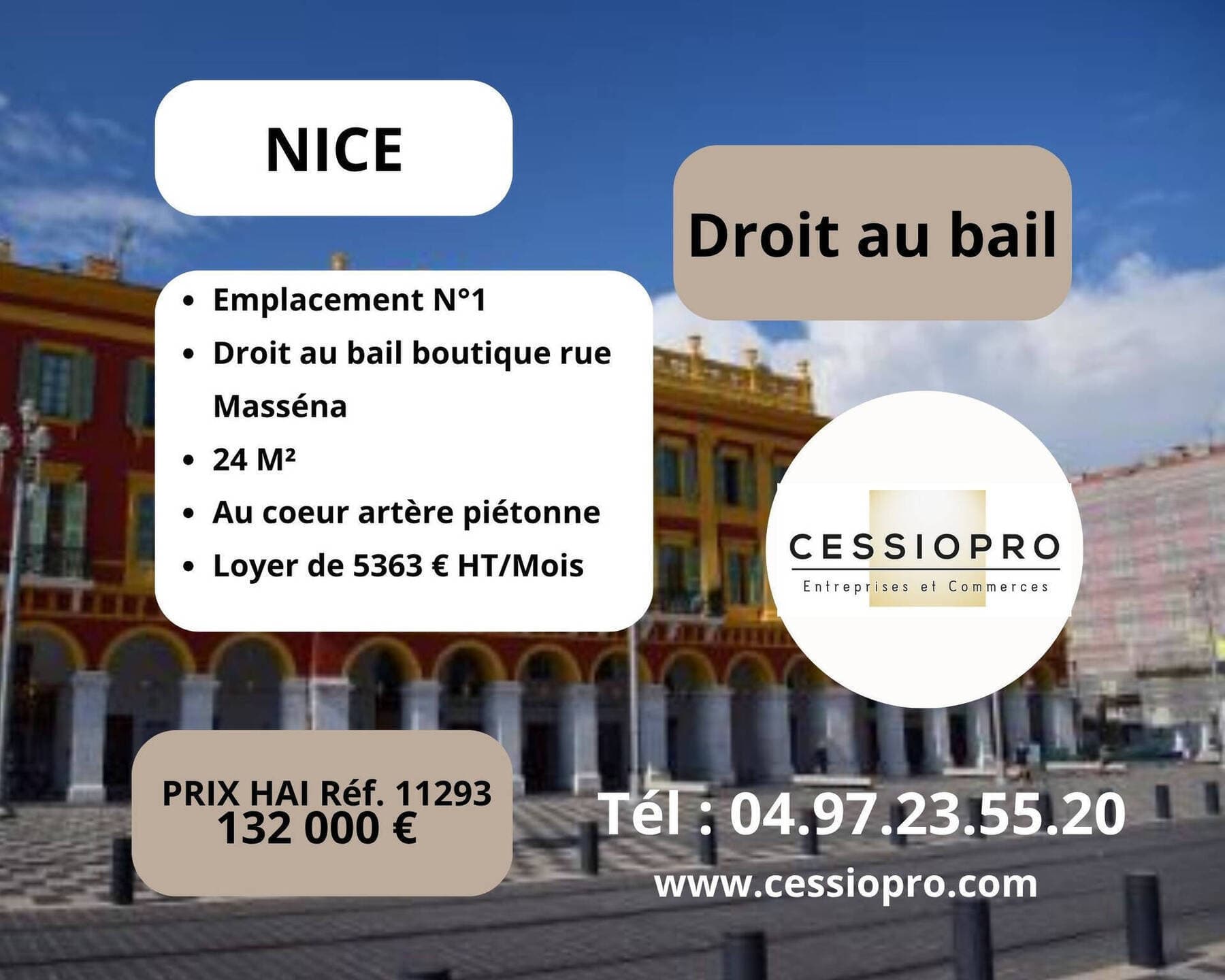 cession de droit au bail Nice 06000 — photo 1