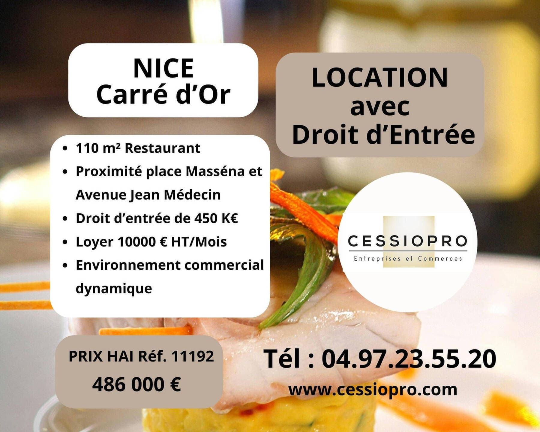 Cession de droit au bail · 110 m² · Cession de bail — photo 1