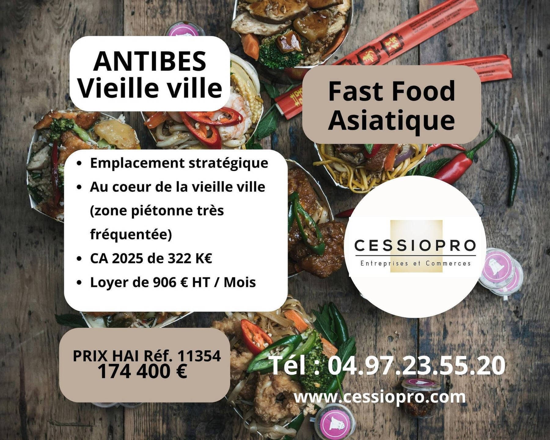 Vente a emporter restauration rapide · 74 m² · Fonds de commerce — photo 1