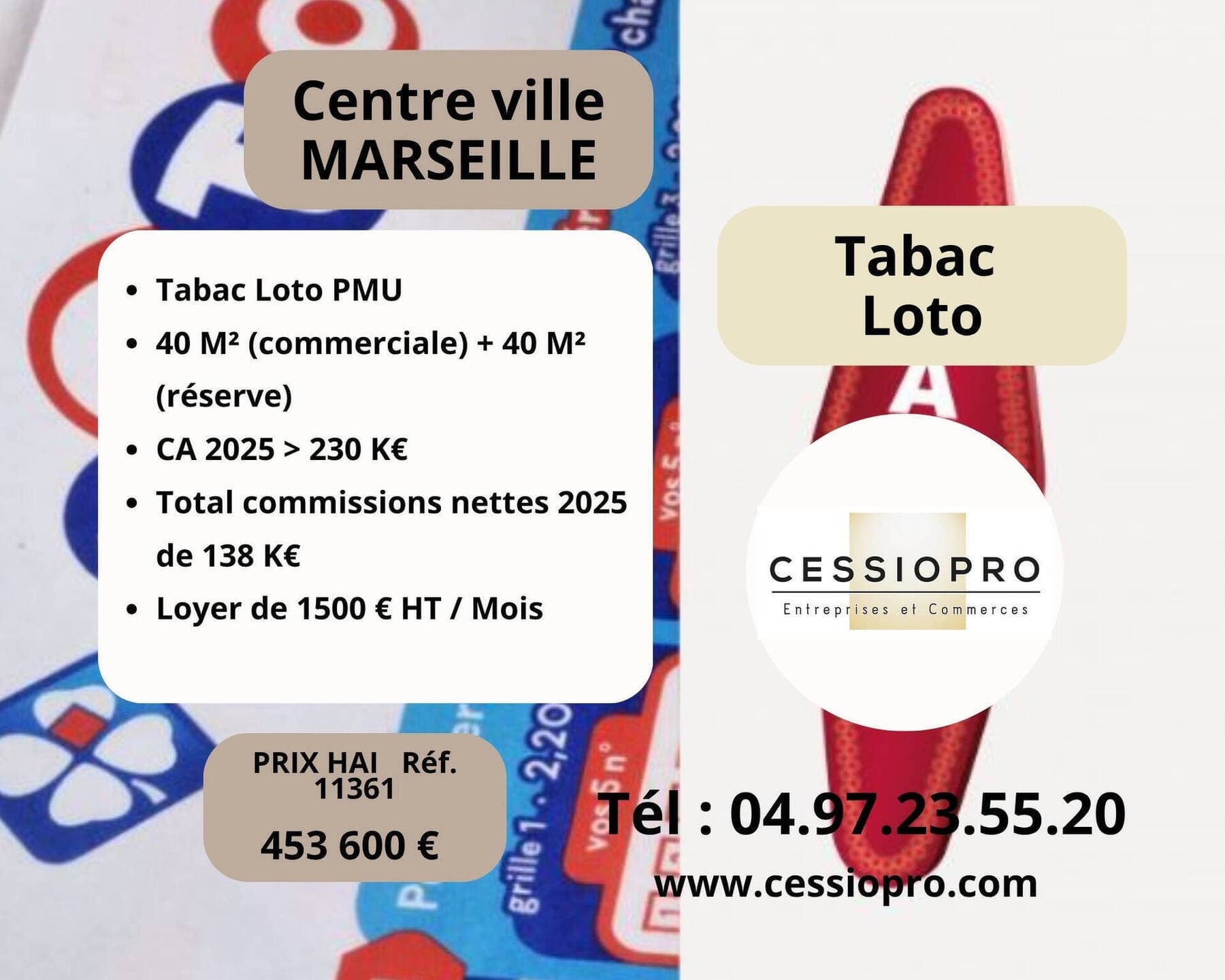 Tabac loto marseille 6e arrondissement · 300 m² · Fonds de commerce — photo 1